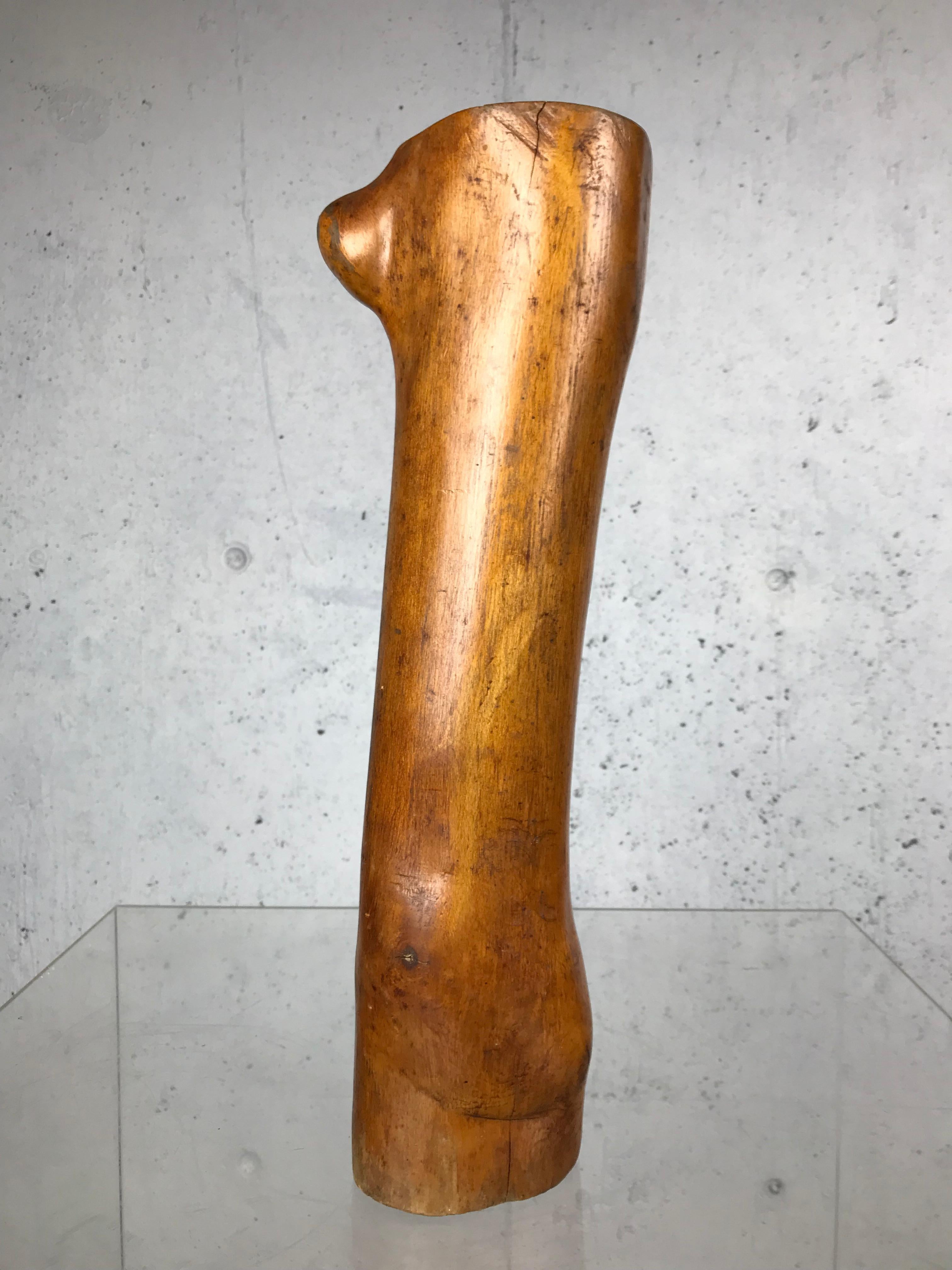 1960s Modernist Female Torso Wood Sculpture Bust Mid Century Modern Art 2