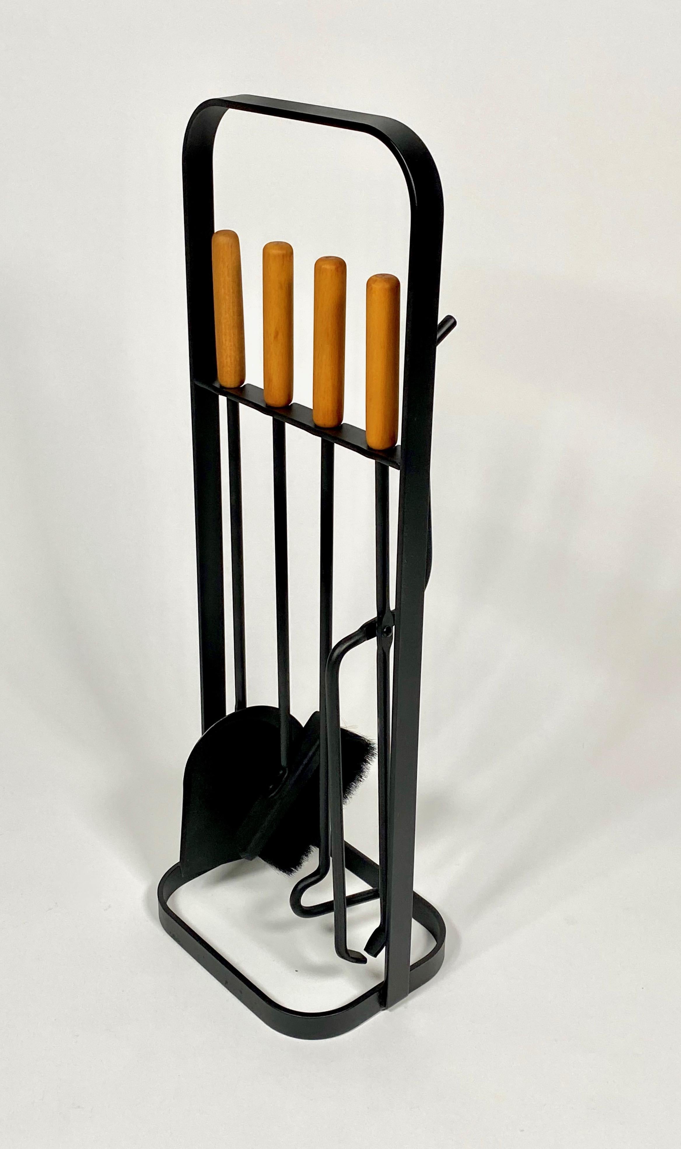 Hand-Crafted 1960s Modernist Fireplace Tools from Austria