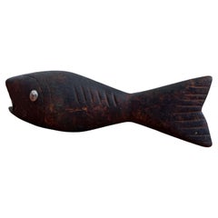 1960s Modernist Fish Handcrafted Wood Bottle Opener Mexico