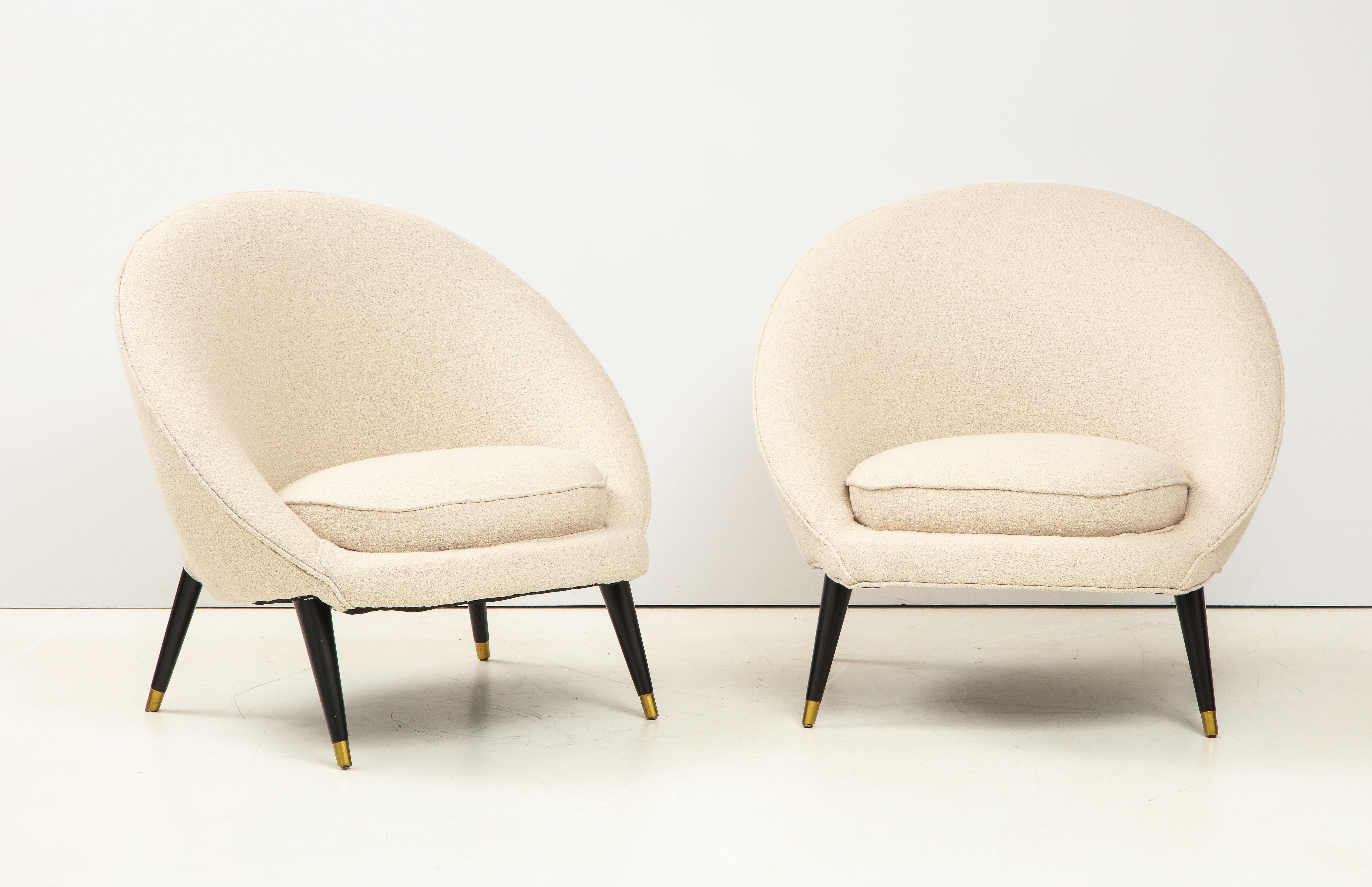 Mid-Century Modern 1960s Modernist French Lounge Chairs