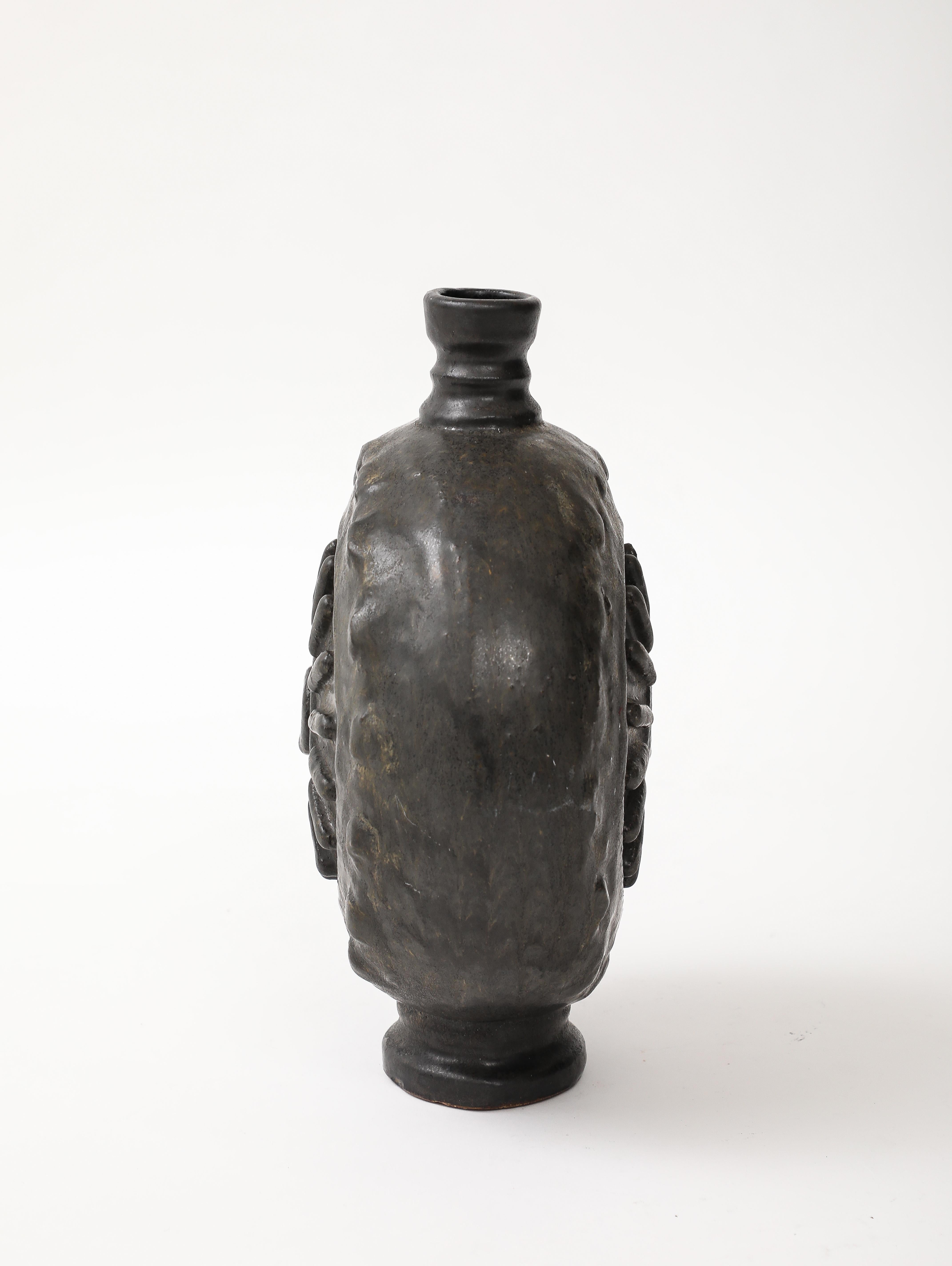 Terracotta Vaso in ceramica francese modernista degli anni '60 in vendita