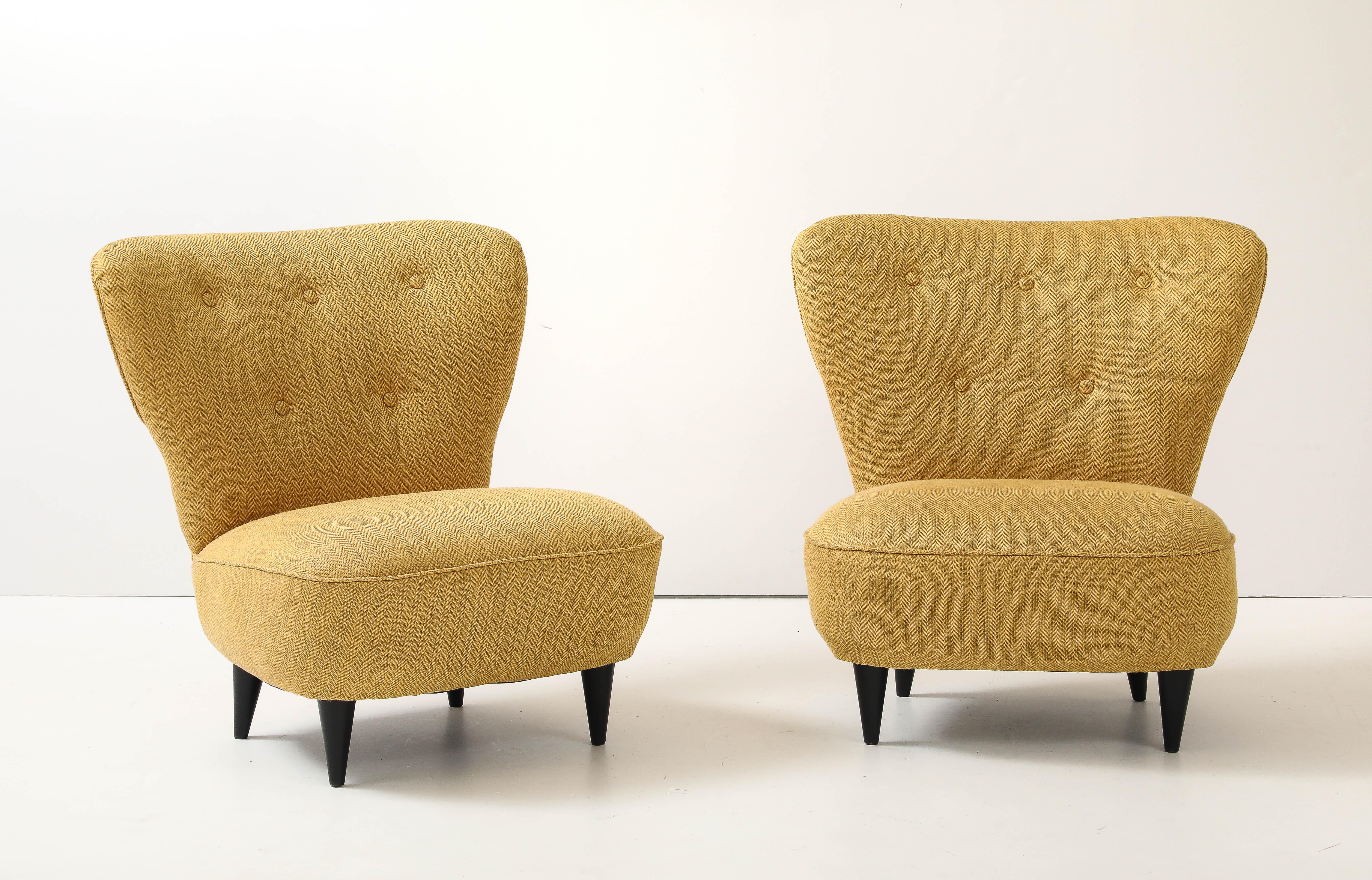 Sillas Slipper Modernistas Francesas de los Años 60 en venta 1
