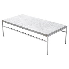 Modernistischer Couchtisch aus geätztem Metall aus den 1960er Jahren