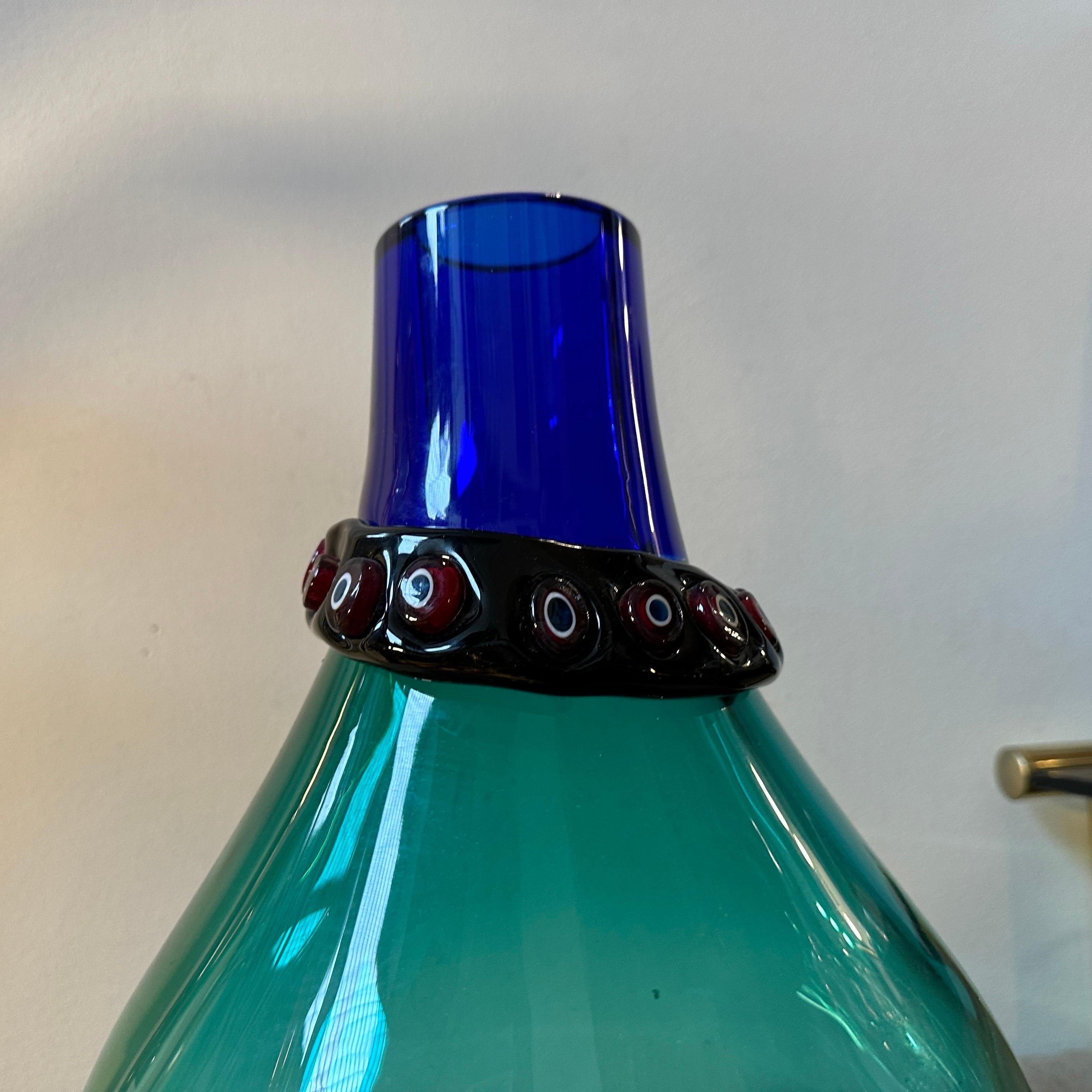 1960s Modernist Murano Glass Incalmo Vase by Alfredo Barbini In Good Condition In Aci Castello, IT