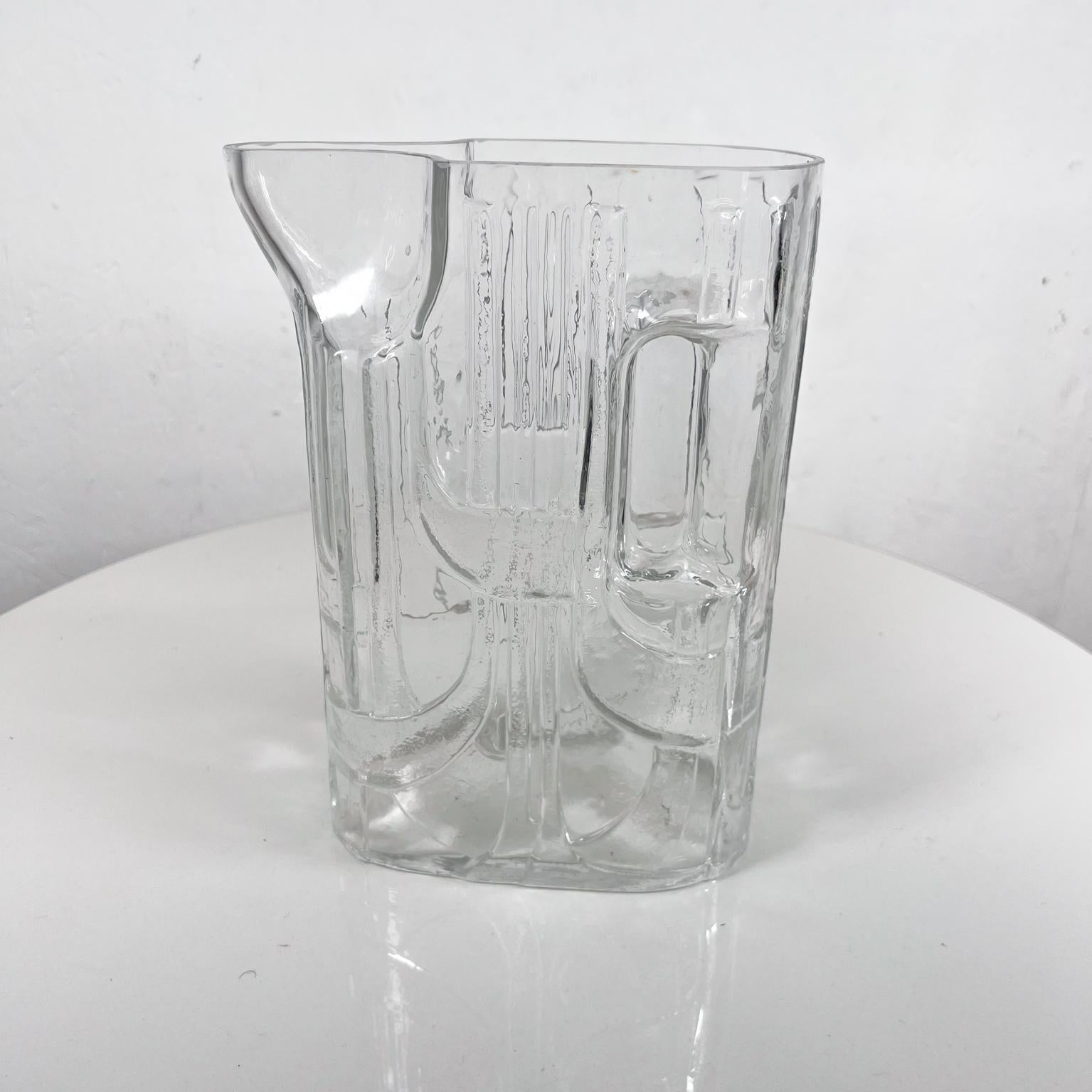 1960s Modernist Pitcher Art Glass Crystal by C.J. Riedel for Riedel For Sale 4
