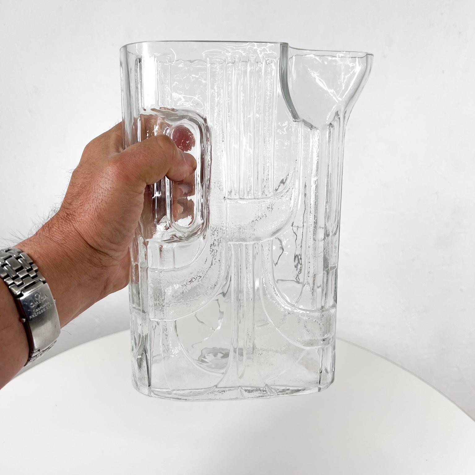 1960s Modernist Pitcher Art Glass Crystal by C.J. Riedel for Riedel For Sale 8