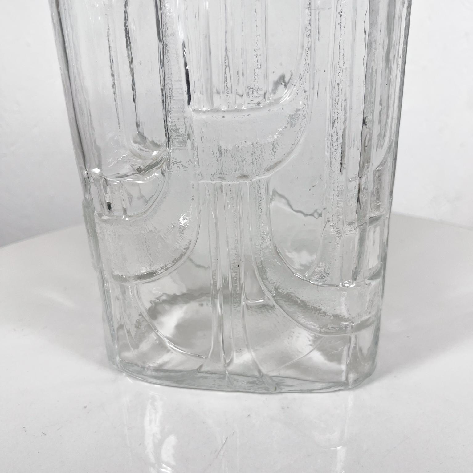1960s Modernist Pitcher Art Glass Crystal by C.J. Riedel for Riedel In Good Condition For Sale In Chula Vista, CA