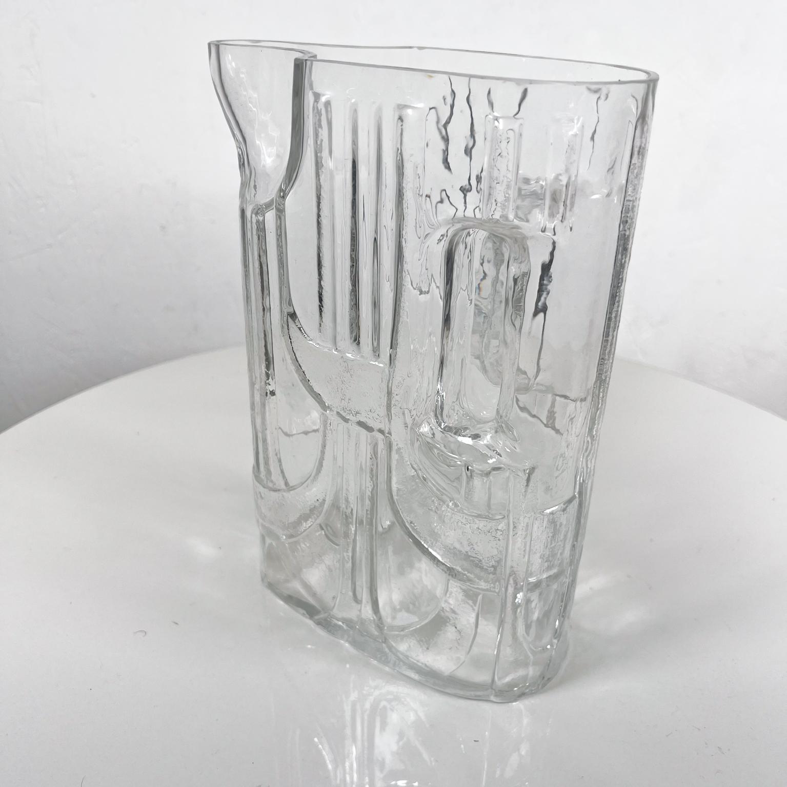 1960s Modernist Pitcher Art Glass Crystal by C.J. Riedel for Riedel For Sale 3