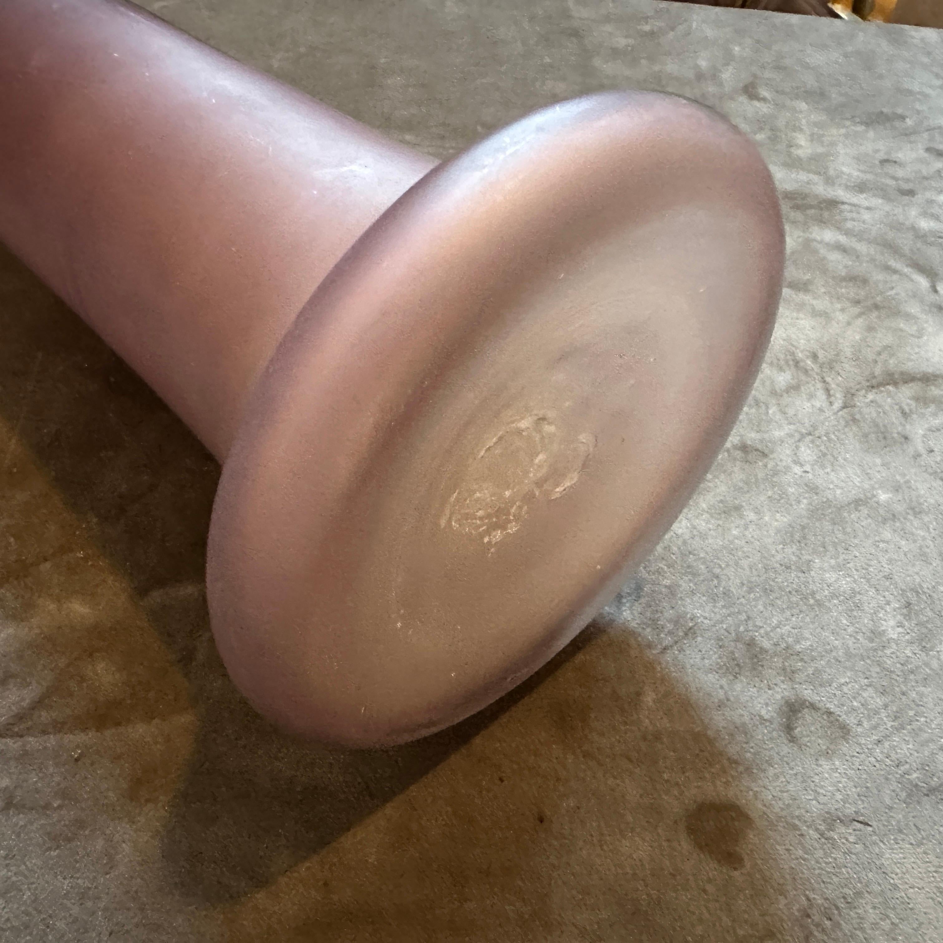 1960s Modernist Purple Scavo Murano Glass Vase by Cenedese In Excellent Condition For Sale In Aci Castello, IT