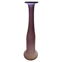 1960s Modernist Purple Scavo Murano Glass Vase by Cenedese