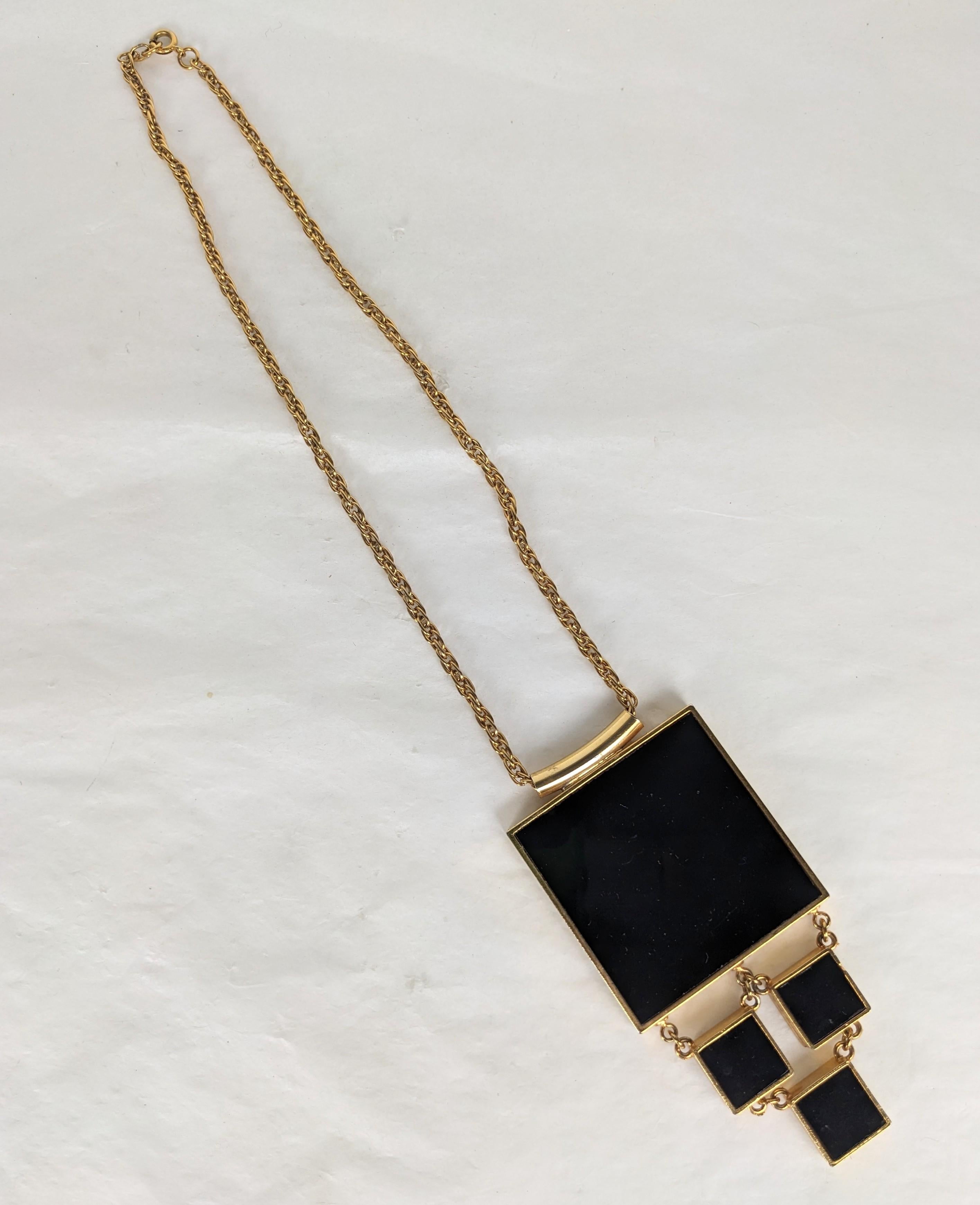1960's Modernist Reversible Resin Pendant In Excellent Condition For Sale In New York, NY