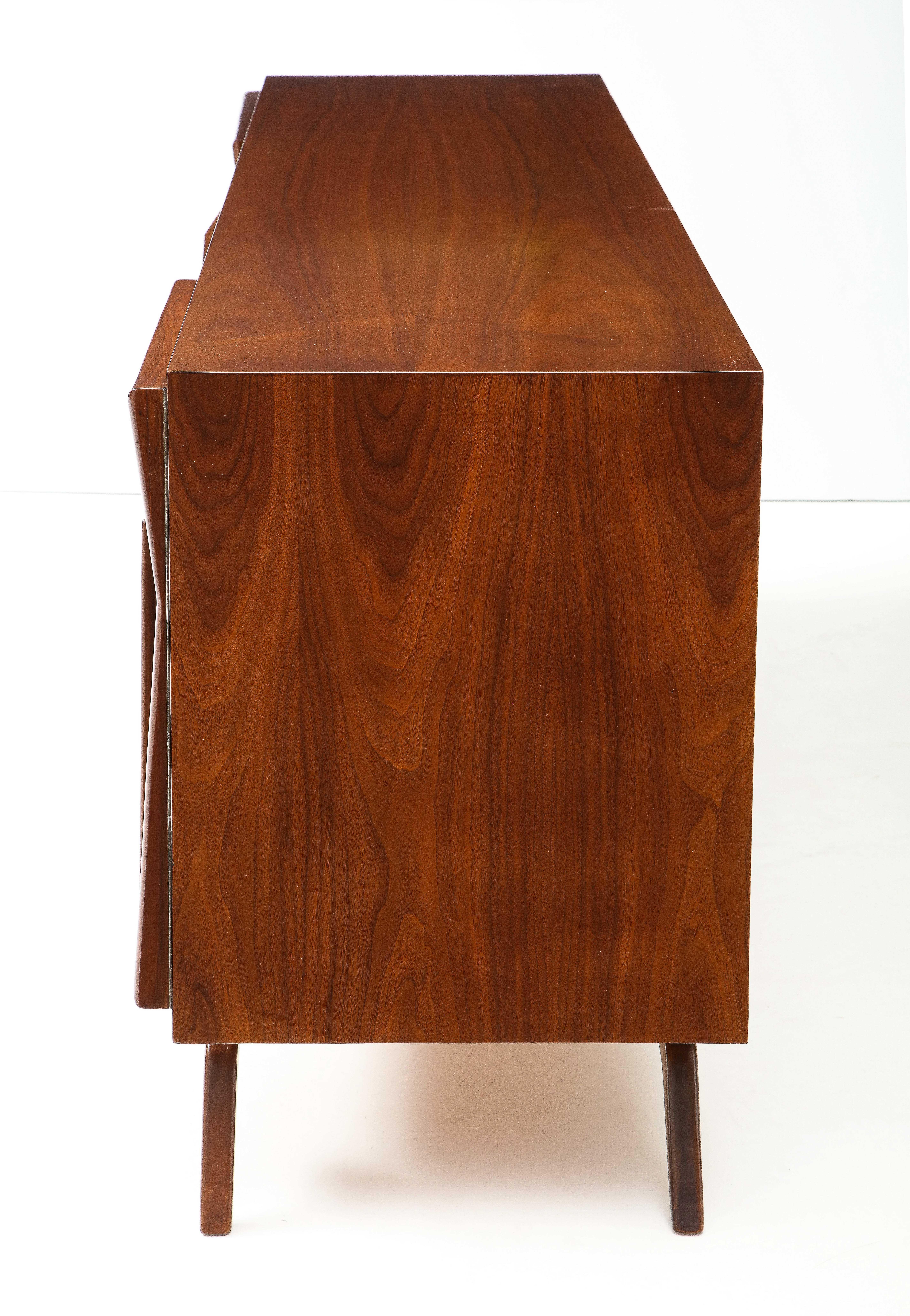 1960's Modernist Sculptural Walnut Dresser/Credenza 9