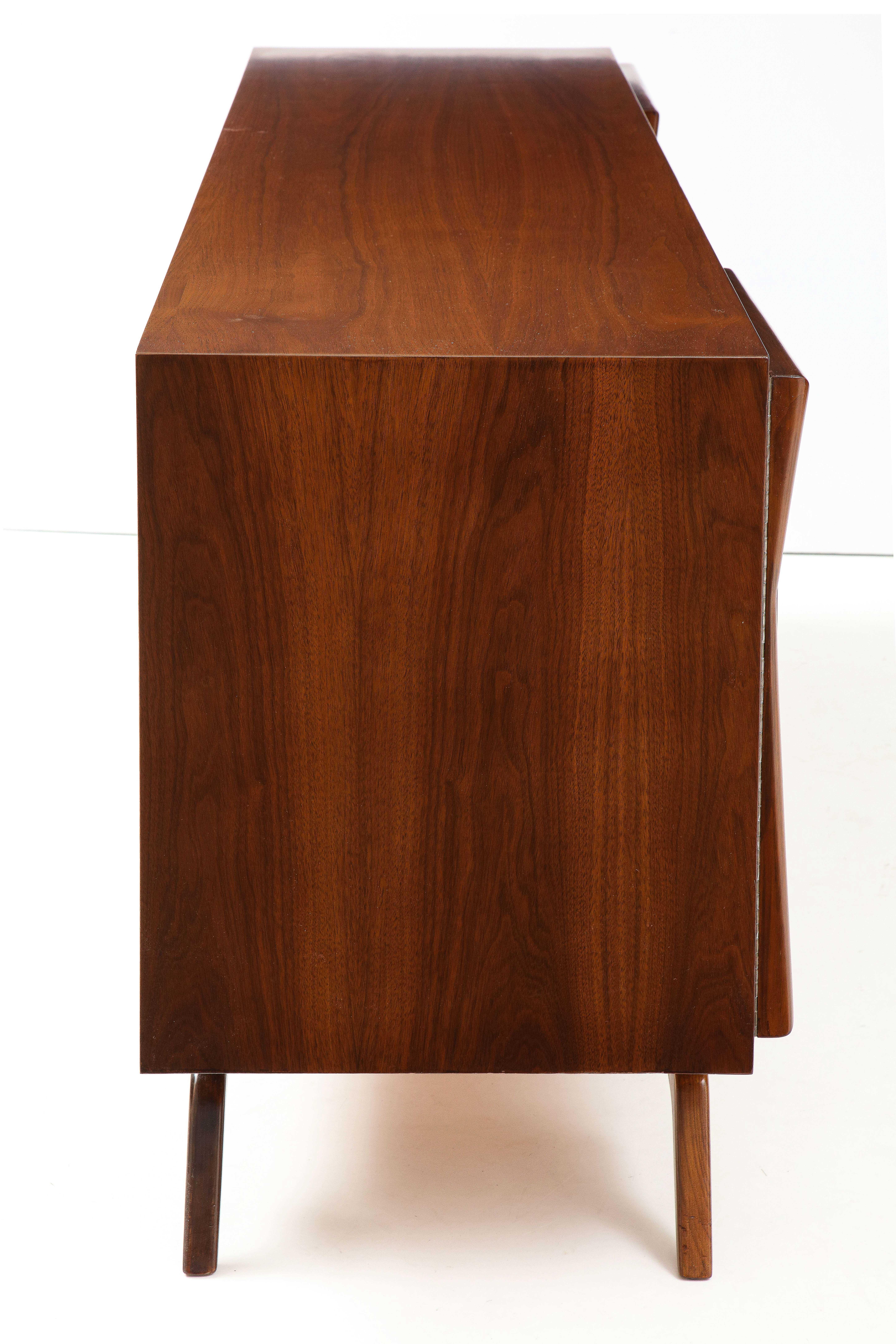 1960's Modernist Sculptural Walnut Dresser/Credenza 12