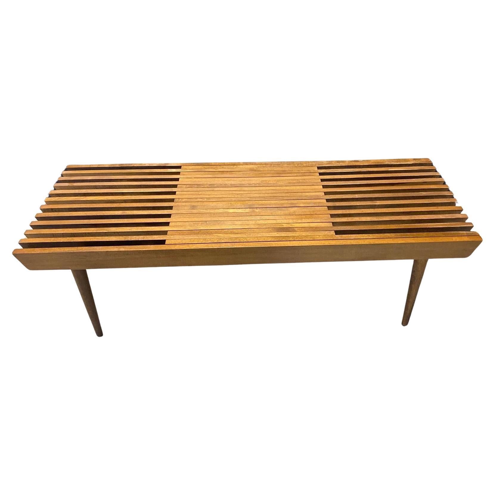 1960
s Modernist Slatted Adjustable Bench For Sale