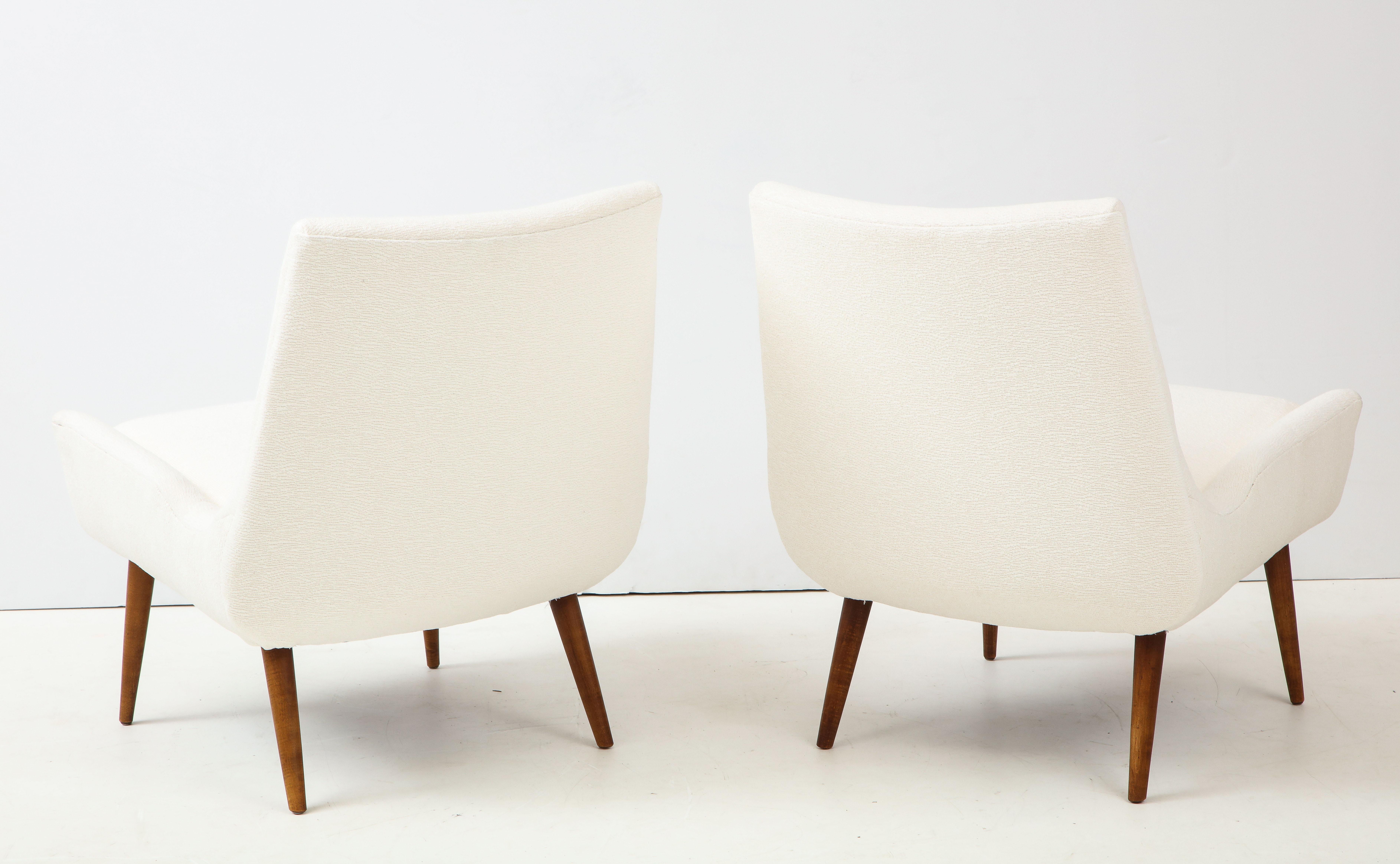 1960s Modernist Slipper Chairs In Good Condition In New York, NY