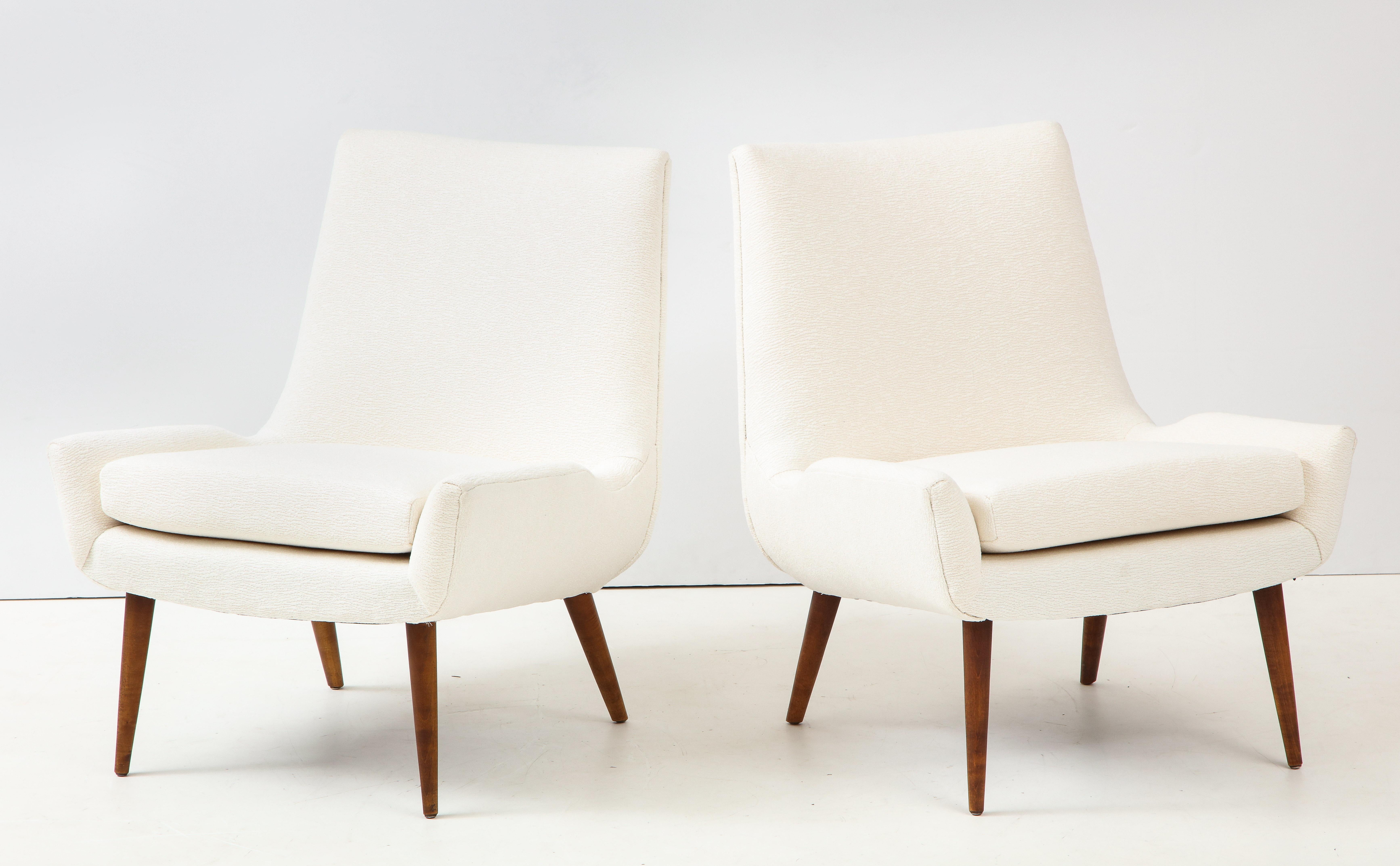 Mid-20th Century 1960s Modernist Slipper Chairs