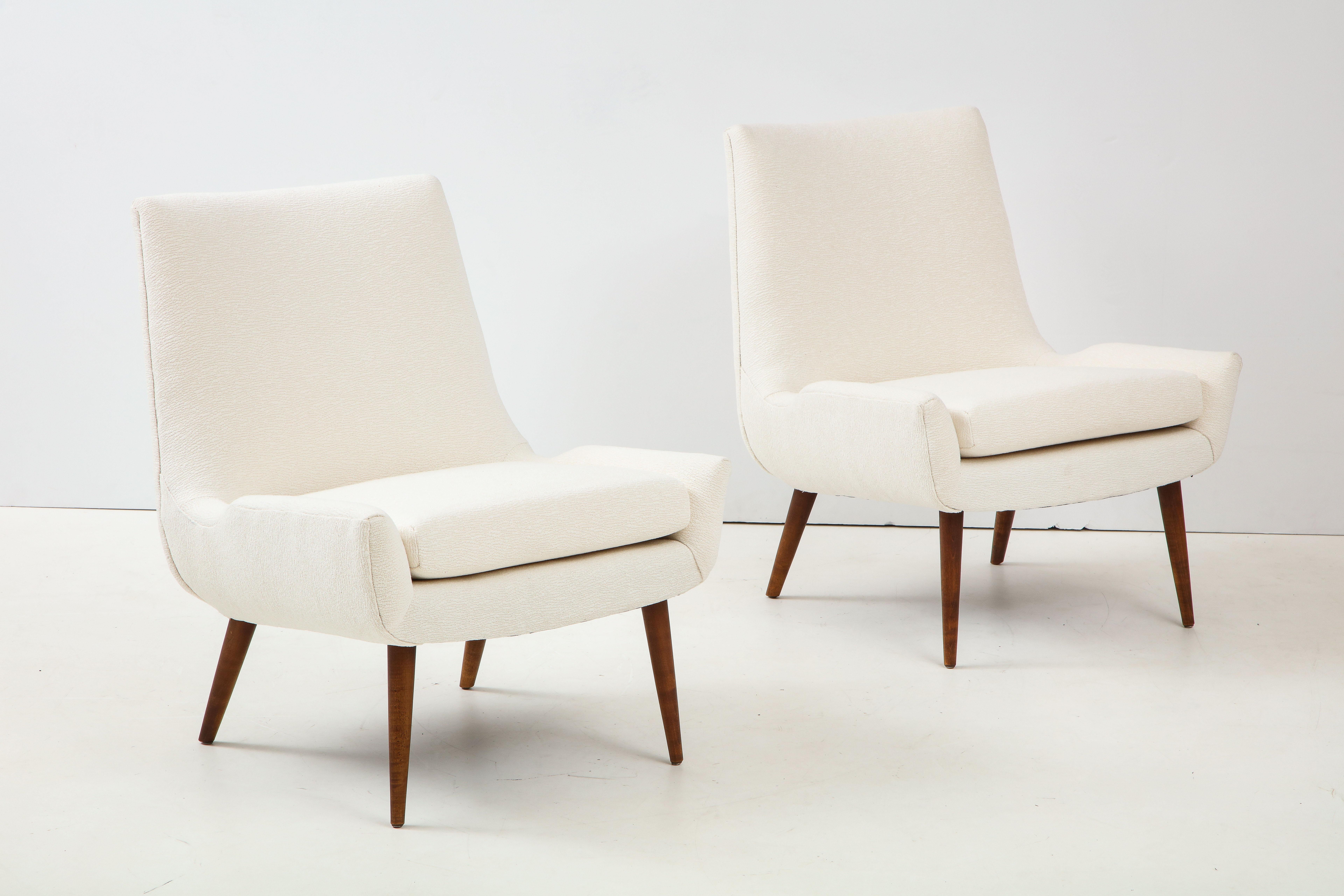 1960s Modernist Slipper Chairs 1