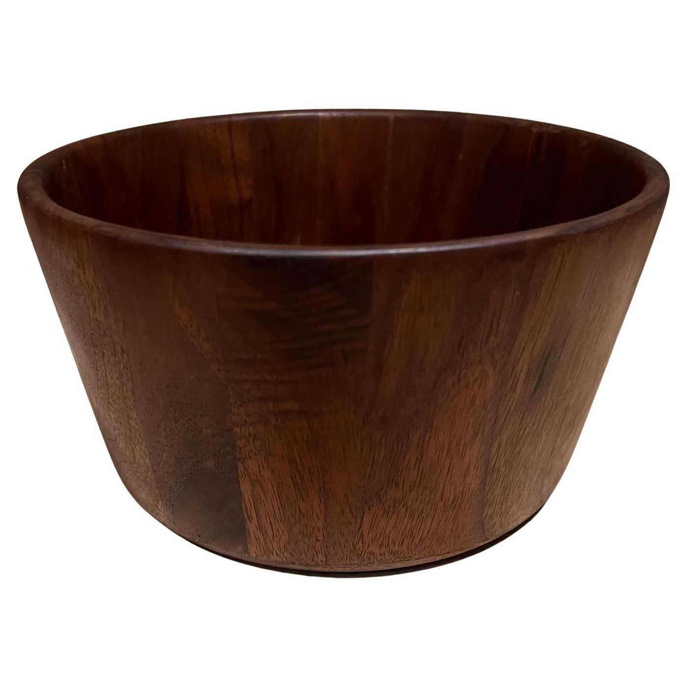 1960s Modernist Staved Teak Bowl Danish Modern For Sale at 1stDibs