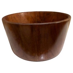 Ciotola modernista degli anni '60 in teak scolpito, moderna danese