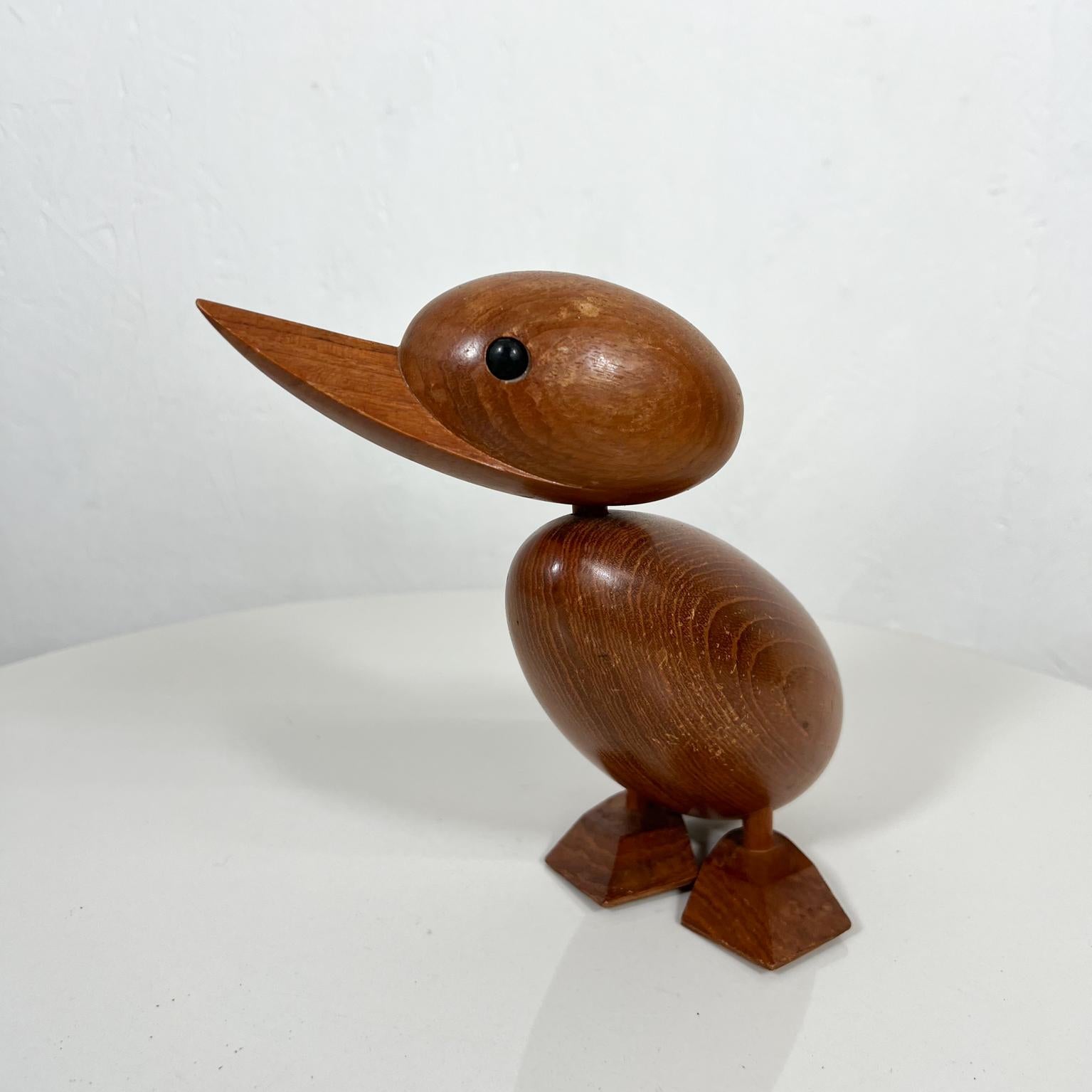 1960s Modernist Style of Hans Bolling Teakwood Duck Denmark In Good Condition In Chula Vista, CA