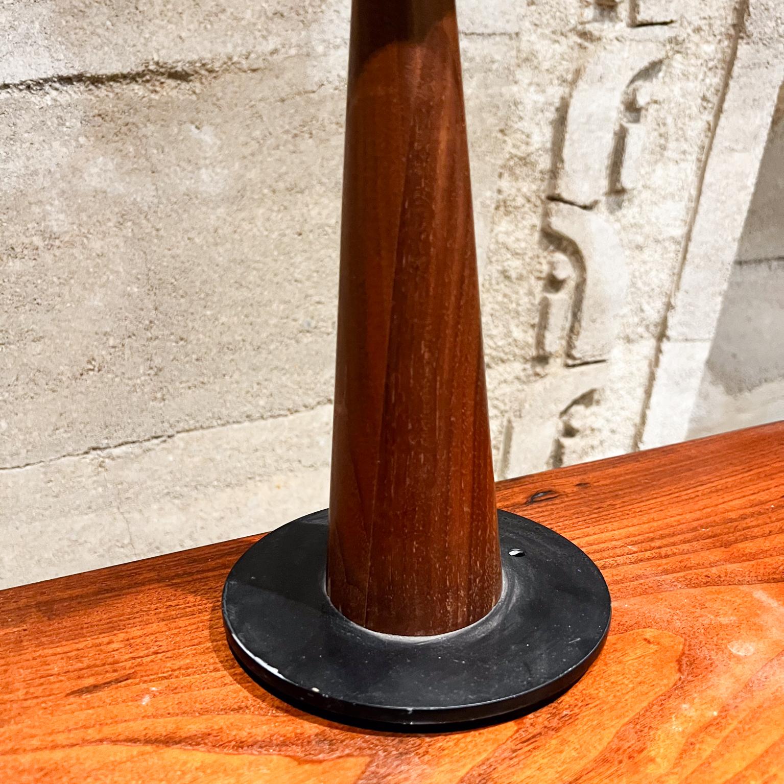 Mexican 1960s Modernist Cone Table Lamp Mahogany Bronze Mexico For Sale