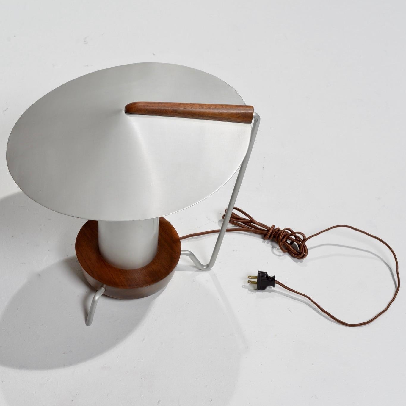 Aluminum 1960's Modernist Table Lamp For Sale