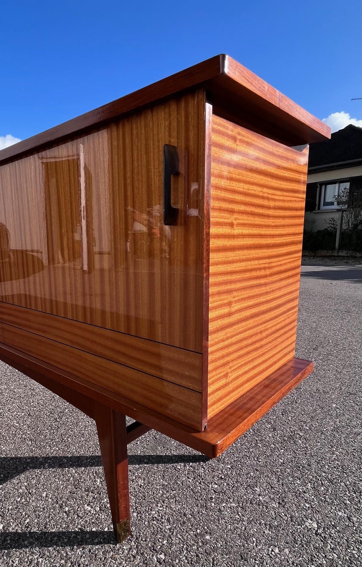 1960's Modernist Teak Cabinet For Sale 3