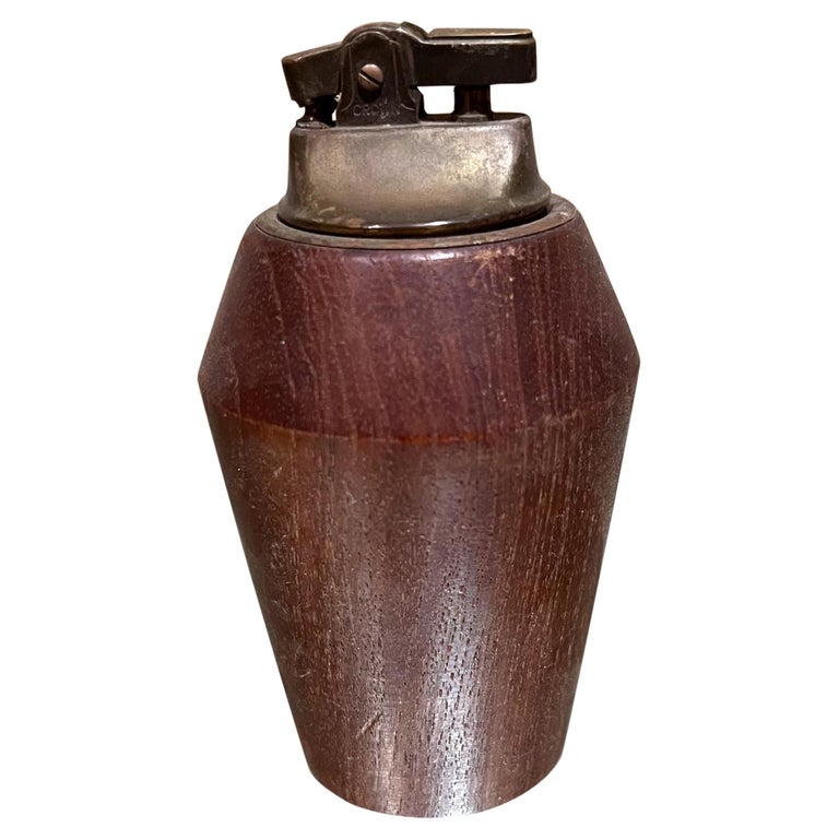 1960s Modernist Teak Cigarette Lighter BV Norway For Sale at 1stDibs
