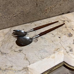 1960s Modernist Teak Salad Server Set Norway