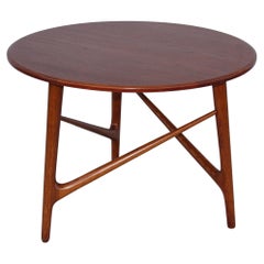 1960
s Modernist Tripod Teak and Oak Danish Side Table