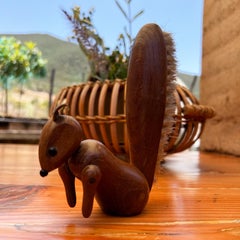 1960s Modernist Wood Squirrel Personal Valet Brush Style Bojesen