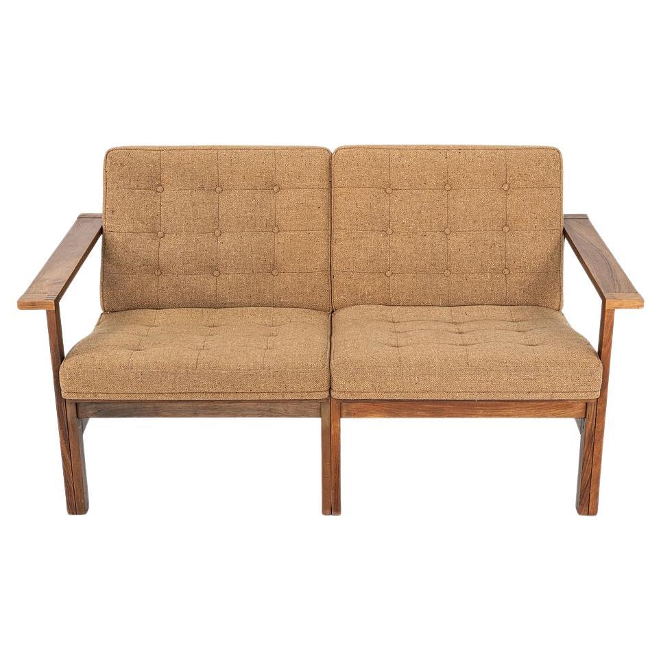 1960s Moduline Rosewood Loveseat / Sofa by Ole Gjerlov-Knudsen and Torben Lind