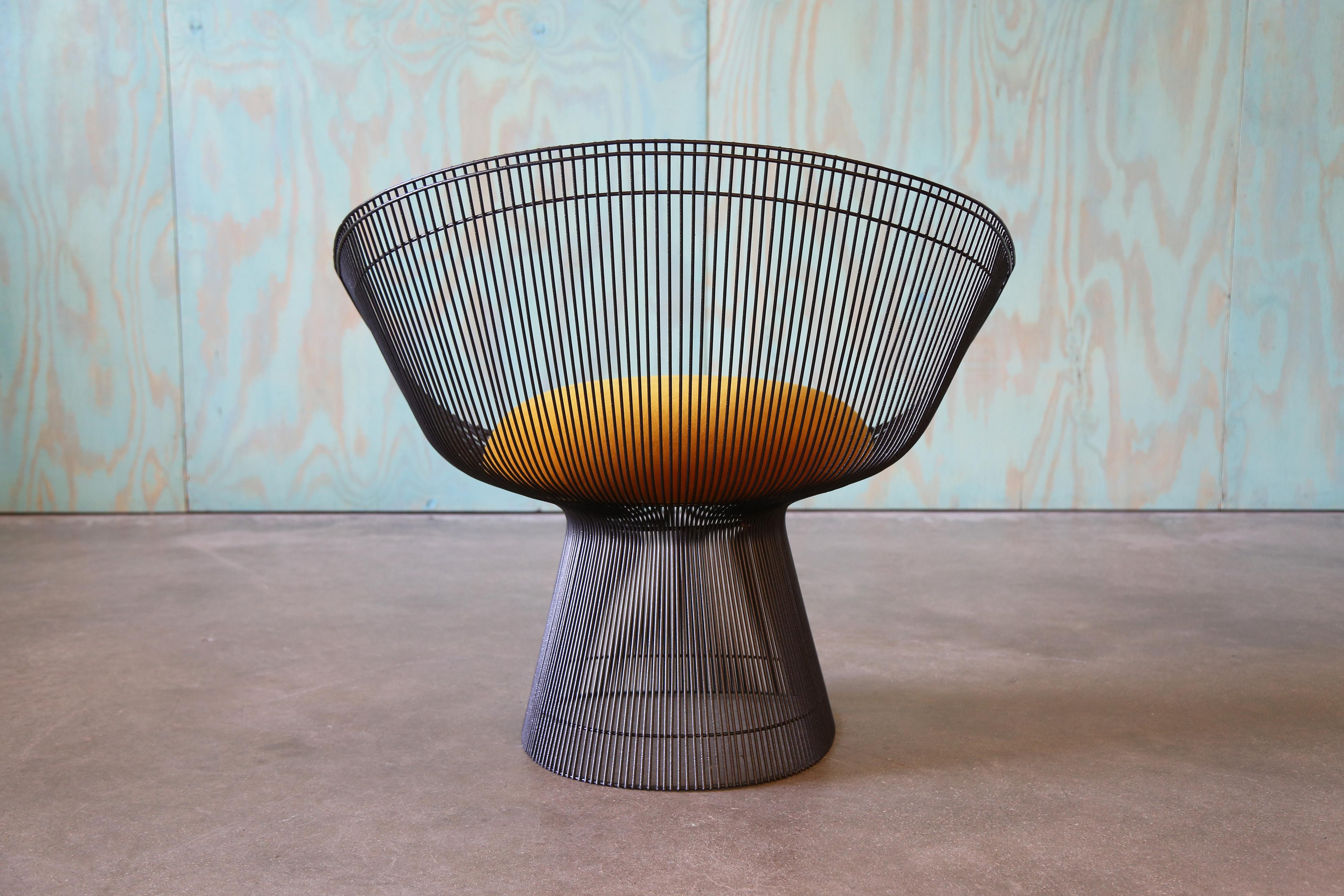Sillón de Mohair Warren Platner para Knoll de los años 60 Mid Century Modern Estadounidense en venta