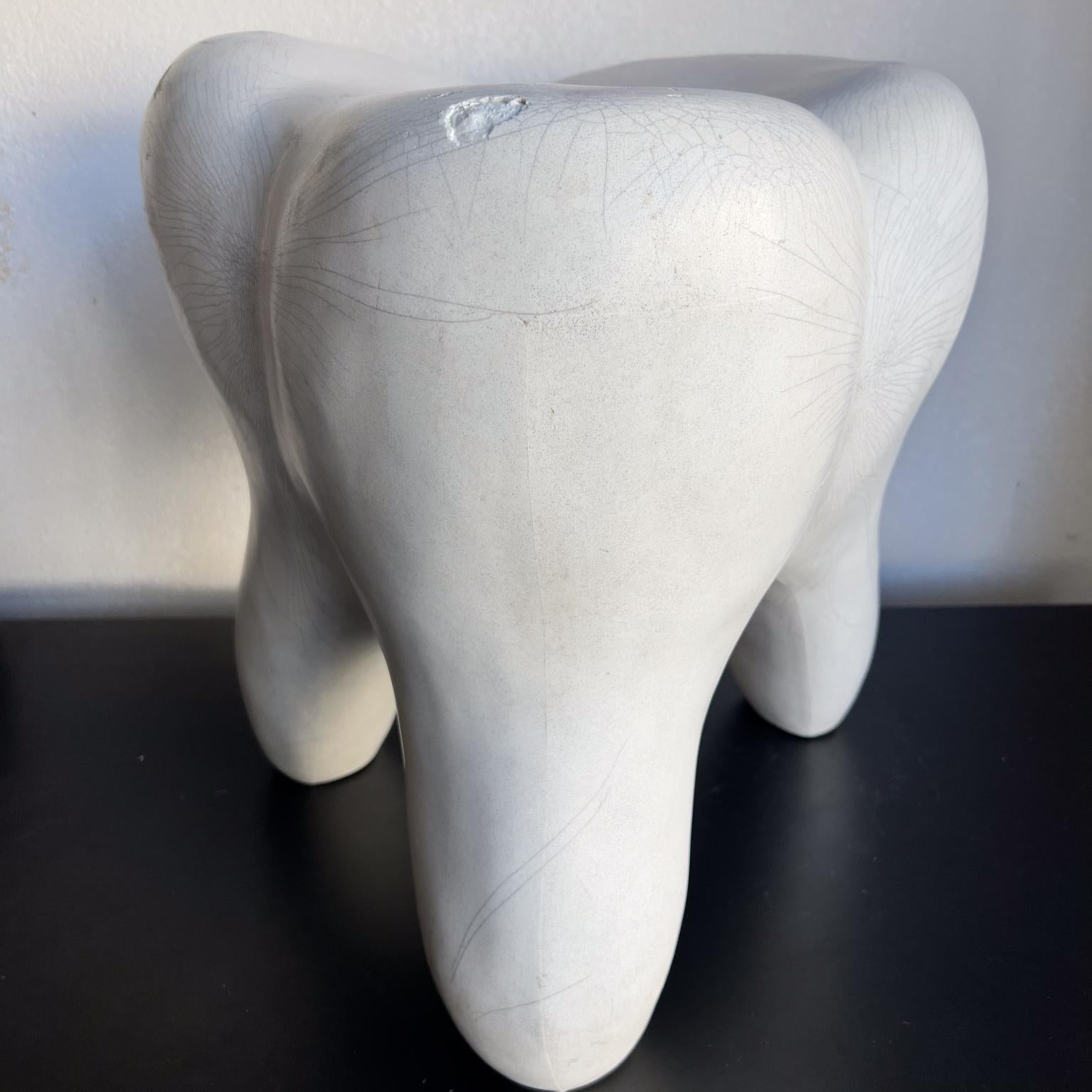 Mid-20th Century 1960s Molded Plastic Tooth Stool Pop Art by Gardner-Felts North Carolina