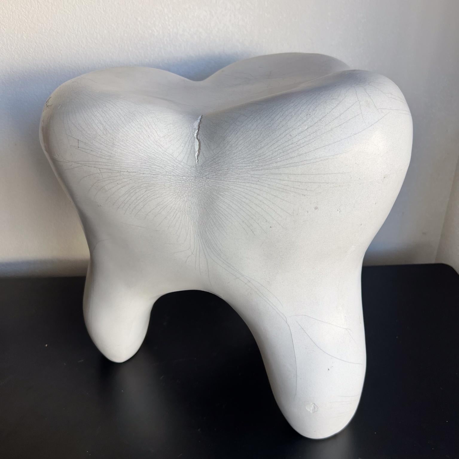 1960s Molded Plastic Tooth Stool Pop Art by Gardner-Felts North Carolina 5