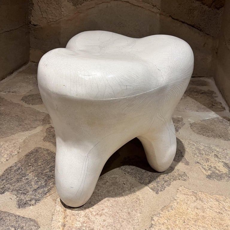 1960s Molded Plastic Tooth Stool Pop Art by Gardner-Felts North