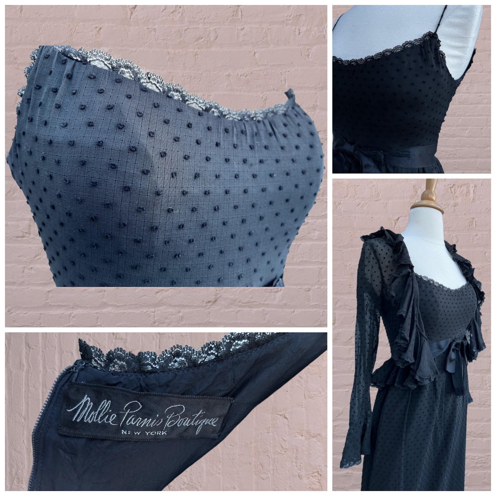 Vestido de Lunares Suizos Mollie Parnis en venta 5