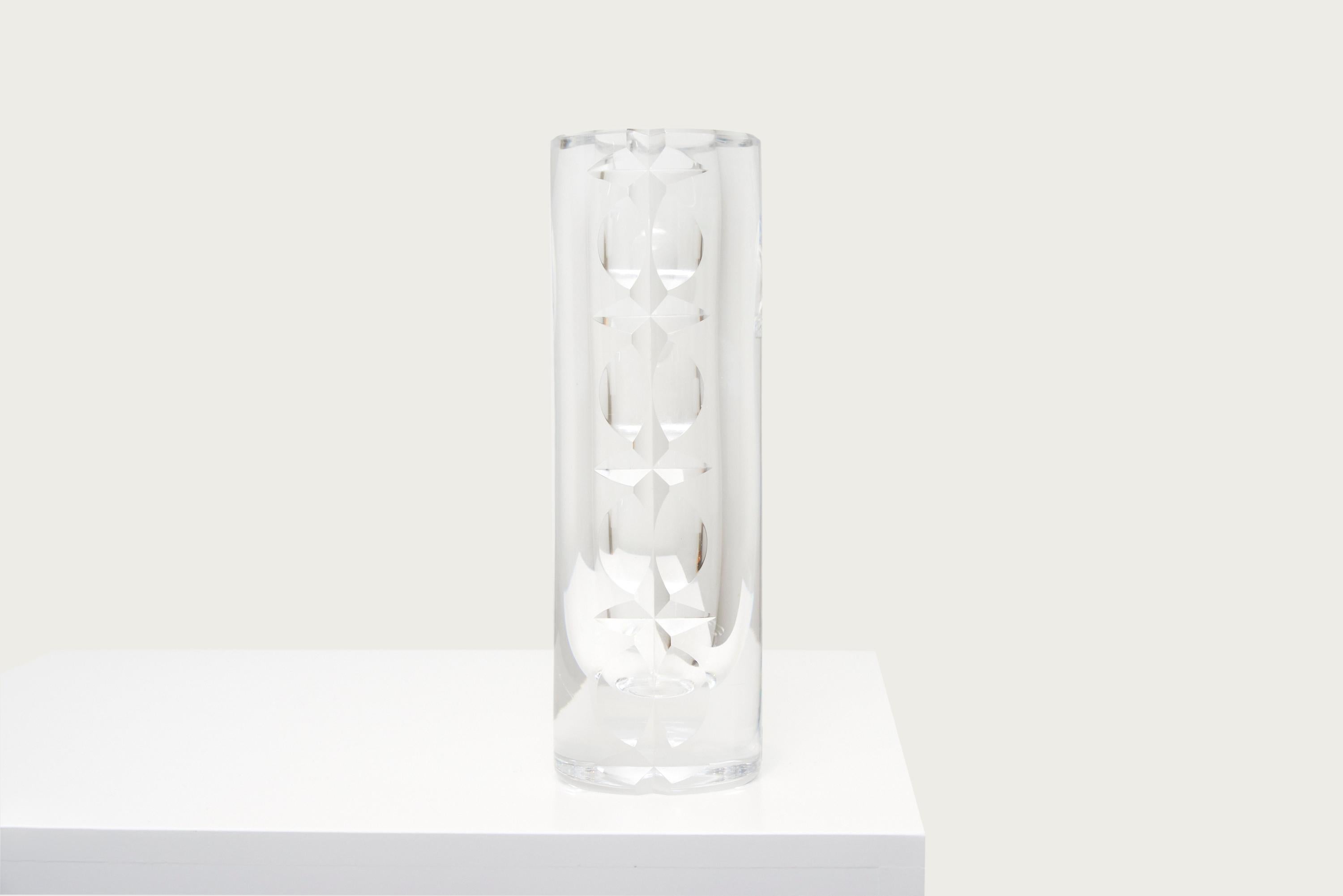 Clear Glass vase from the ‘’ventana’’ series by Mona Morales for Kosta Boda. Sweden, 1960s.
Excellent condition.