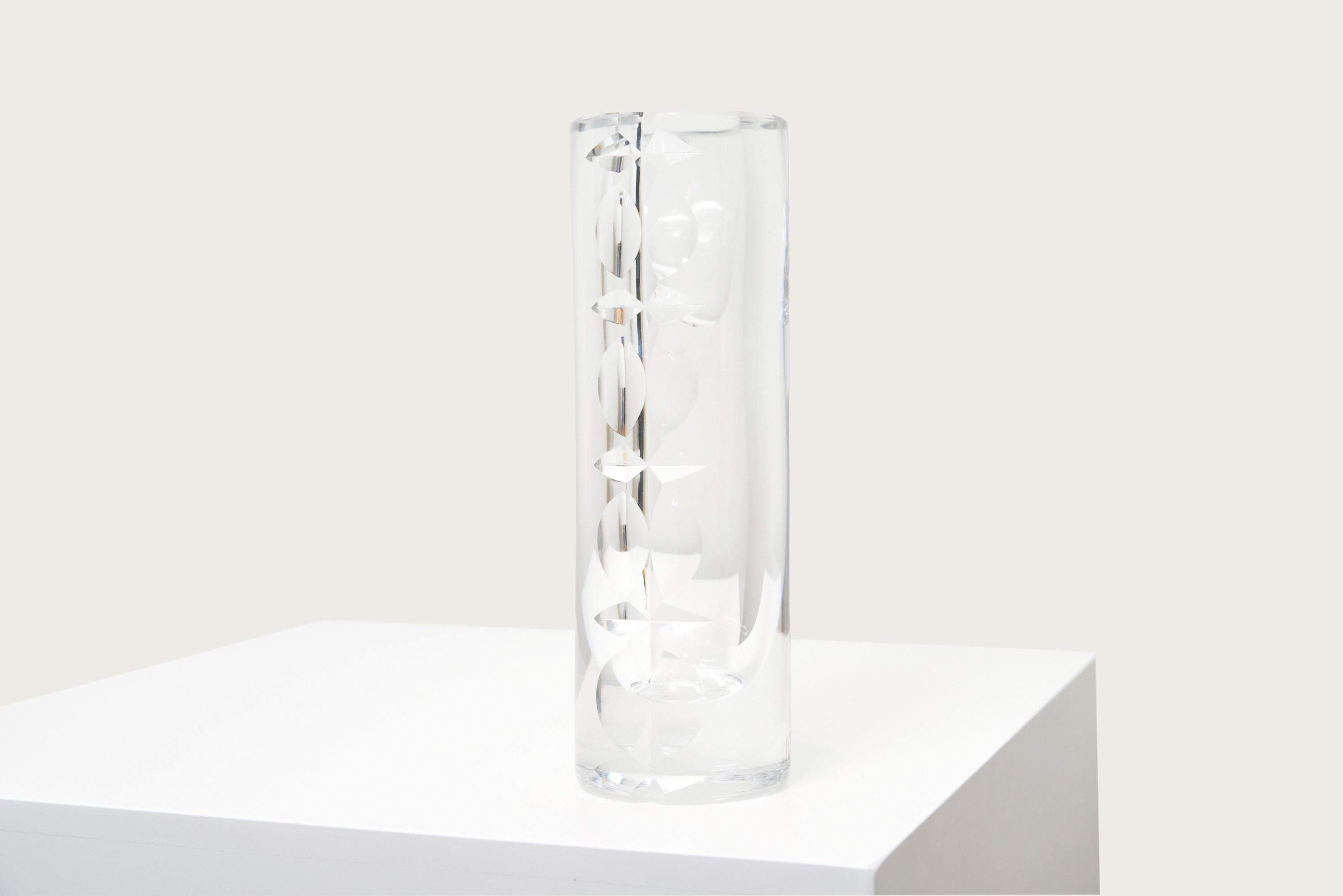 kosta boda clear glass vase