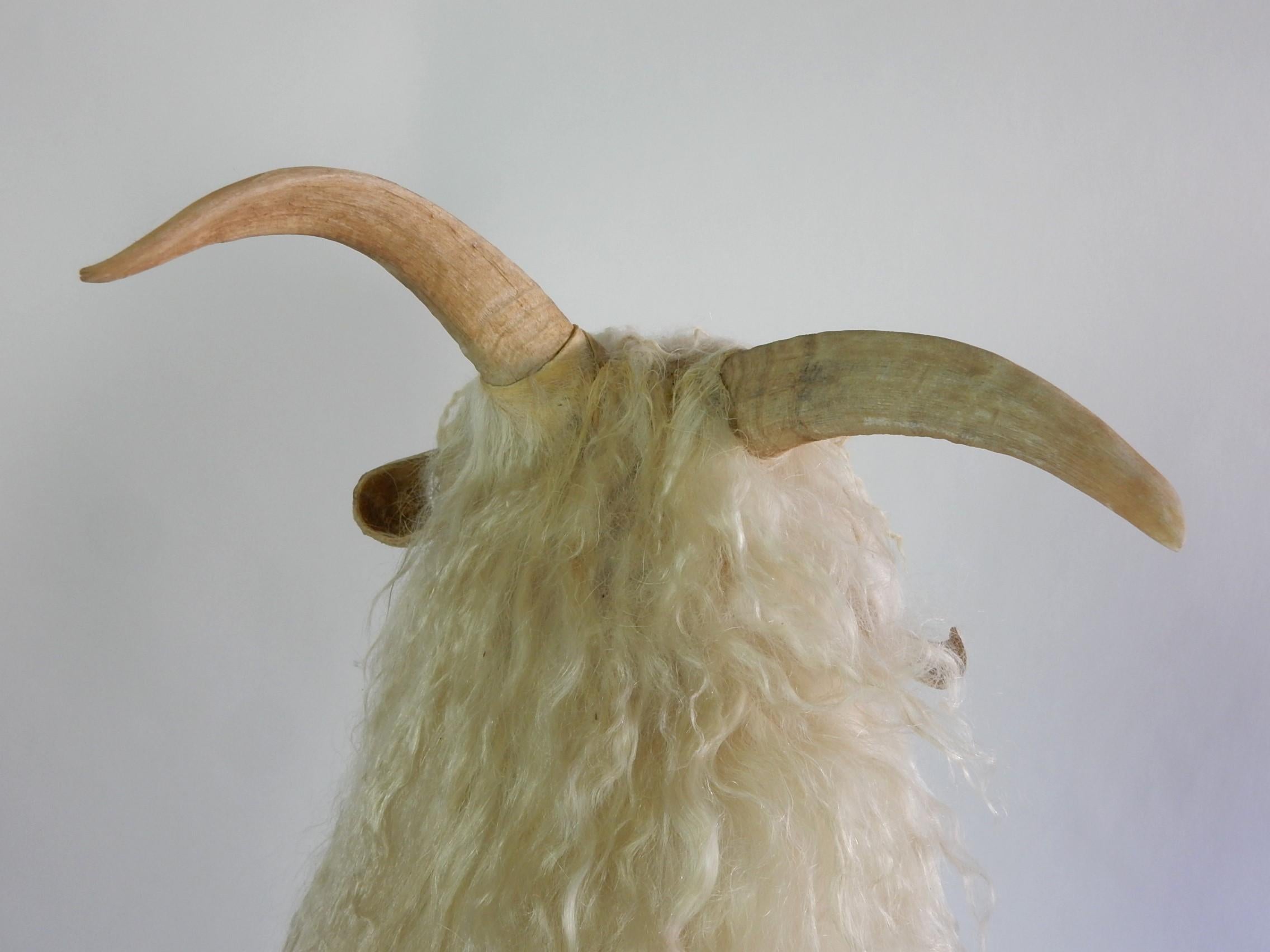 20th Century 1960's Mongolian Sheep Pouf Ottoman Sculptures pair