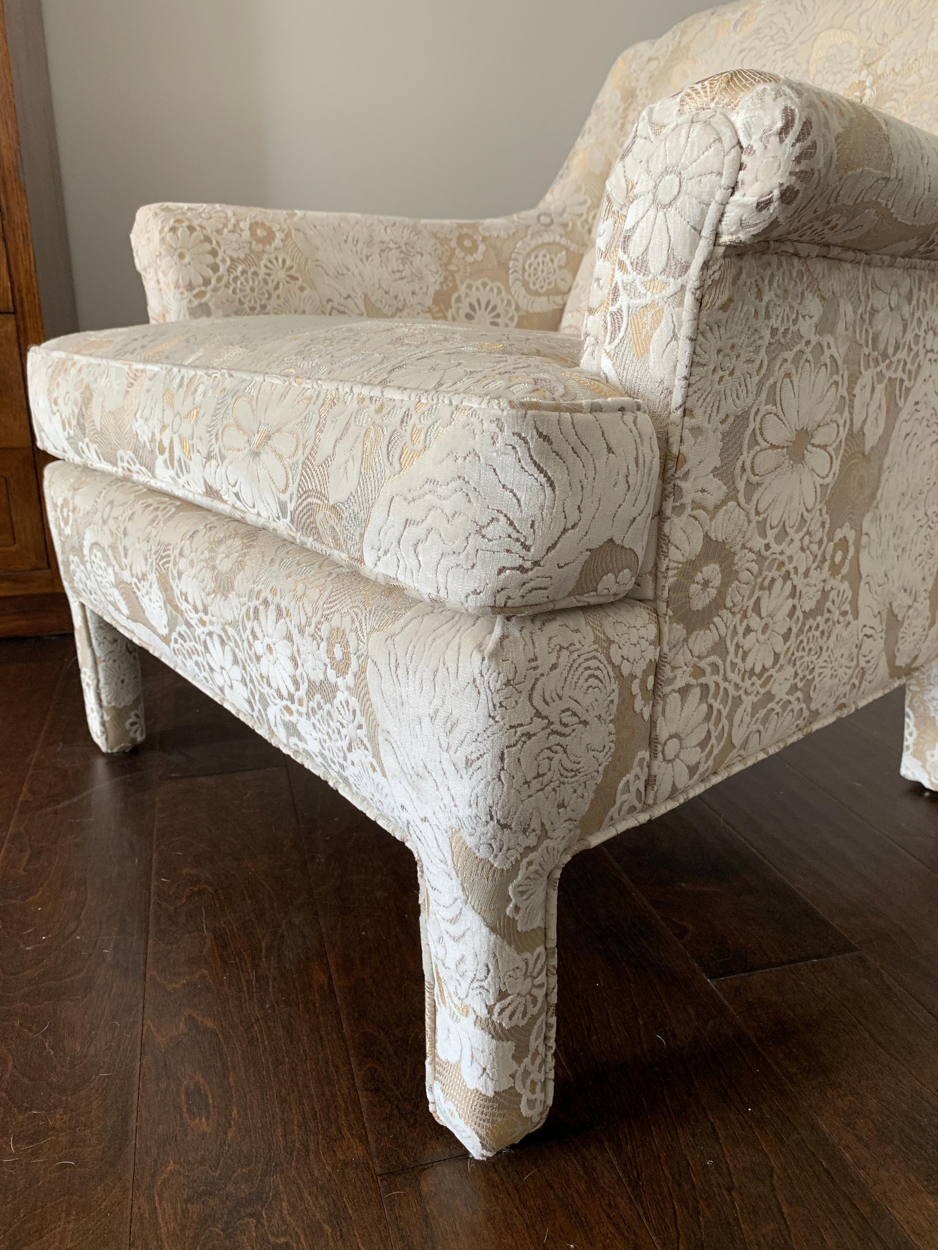 1960s Monochromatic Armchairs in New Scalamandré Velvet, Pair 6