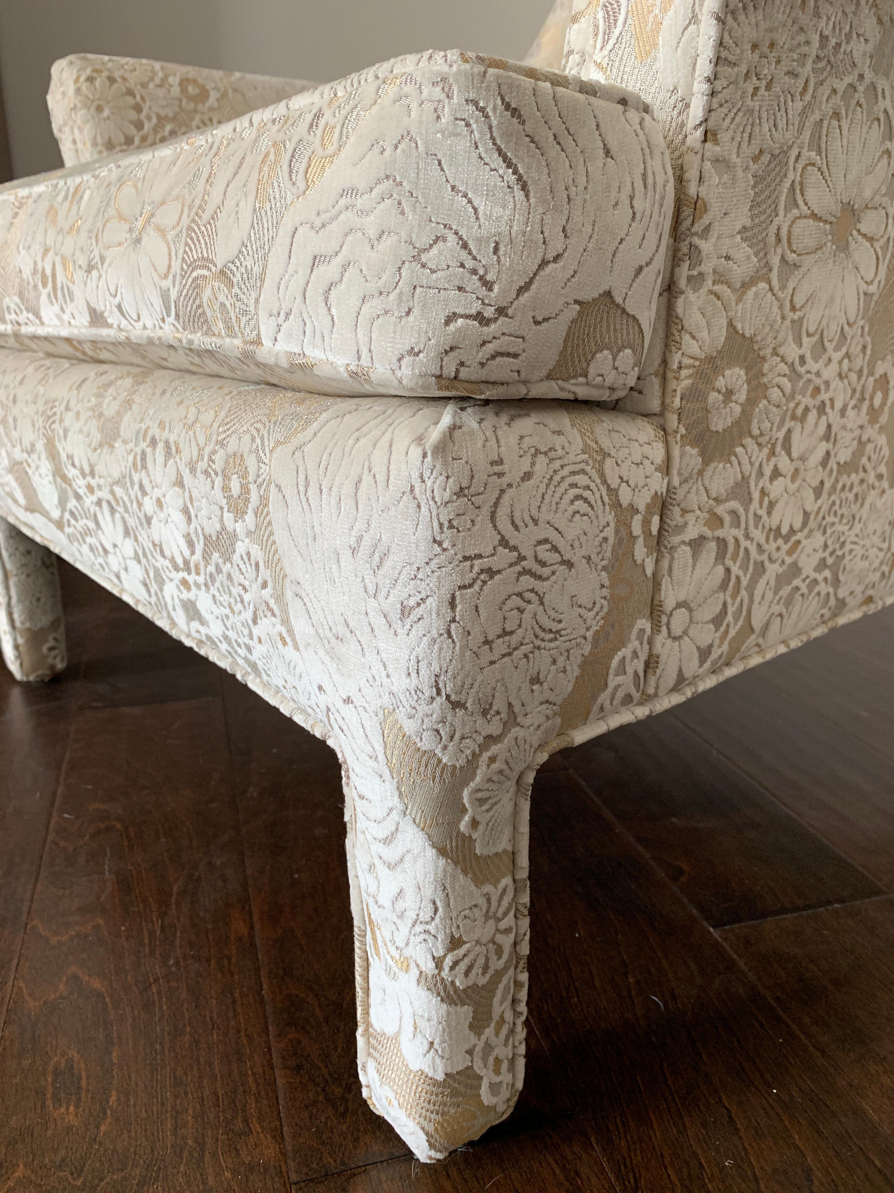 1960s Monochromatic Armchairs in New Scalamandré Velvet, Pair 7