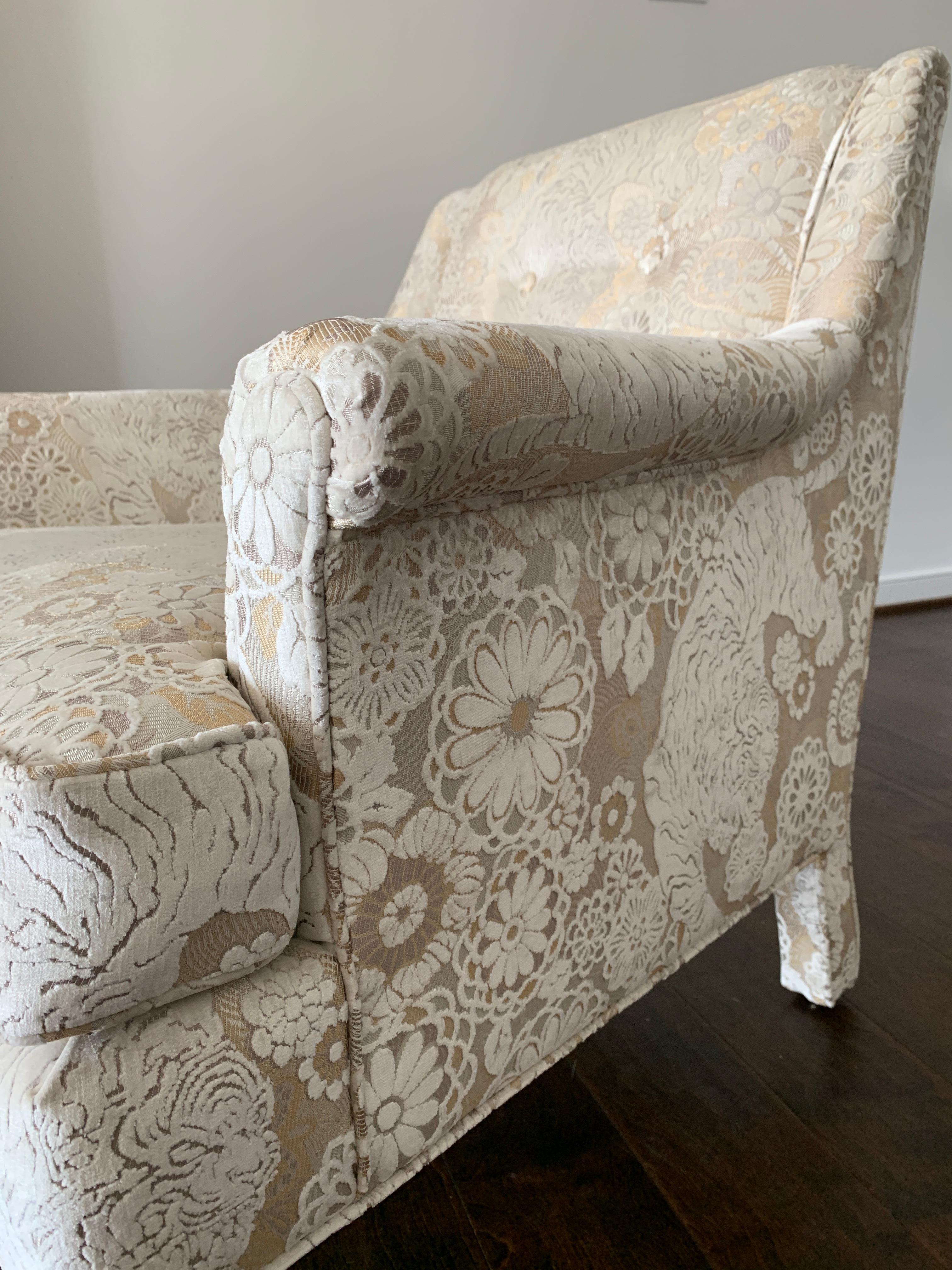 1960s Monochromatic Armchairs in New Scalamandré Velvet, Pair 8