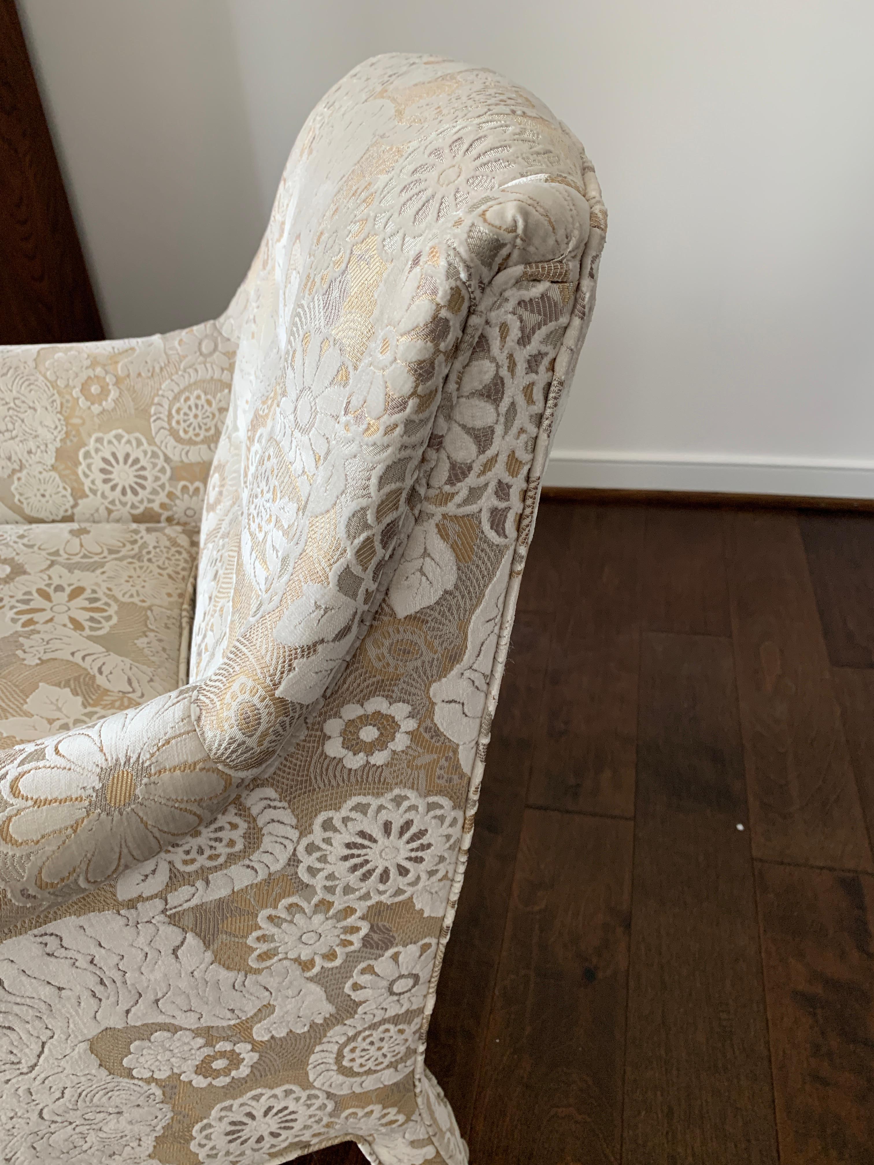 1960s Monochromatic Armchairs in New Scalamandré Velvet, Pair 9