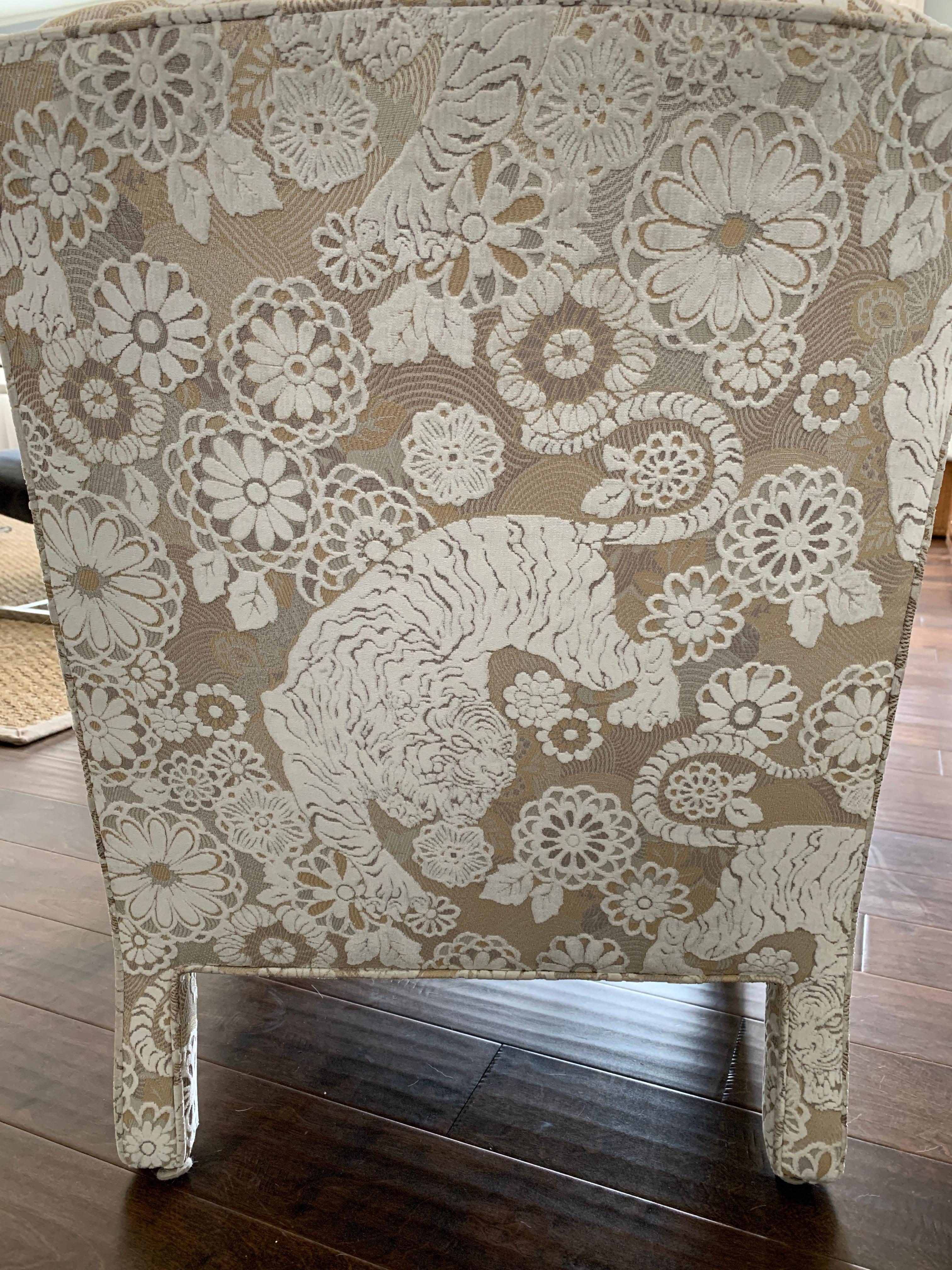 1960s Monochromatic Armchairs in New Scalamandré Velvet, Pair 11