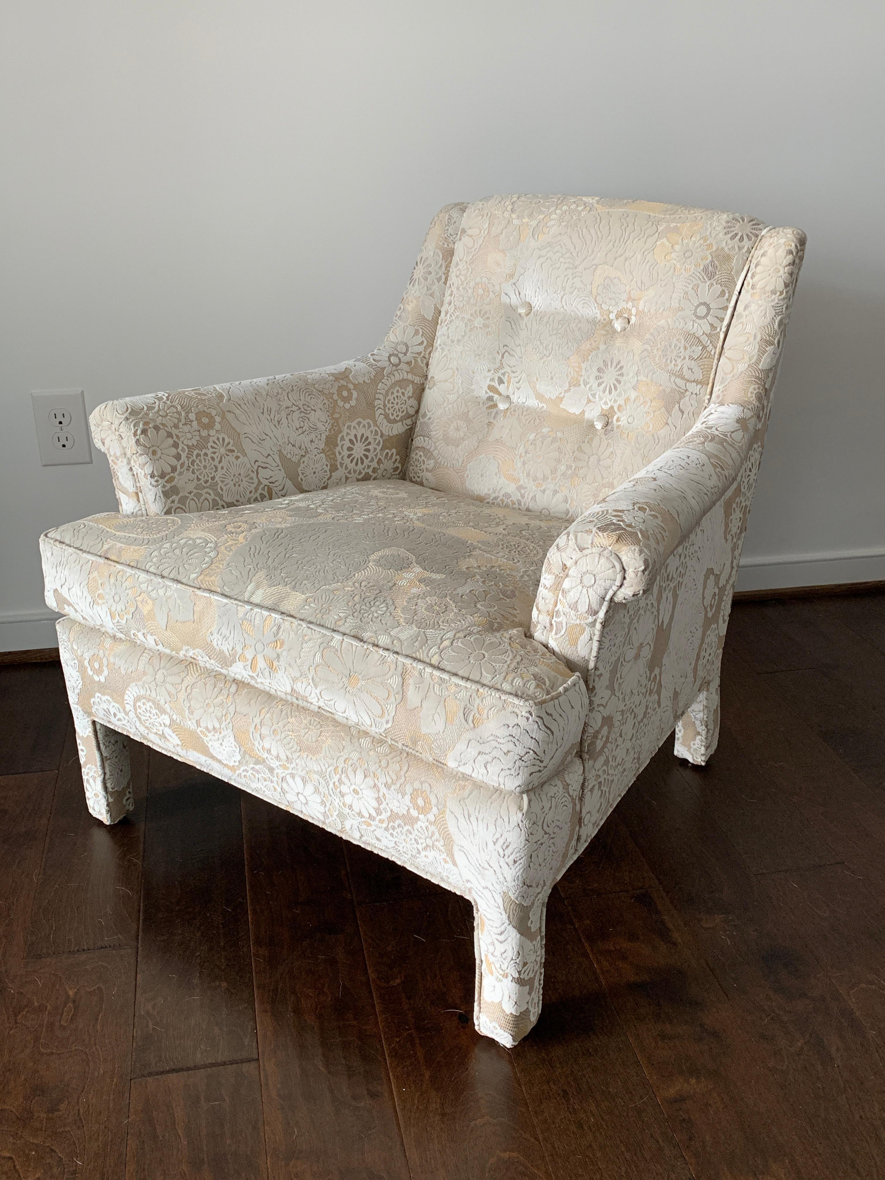 1960s Monochromatic Armchairs in New Scalamandré Velvet, Pair In Good Condition In Richmond, VA