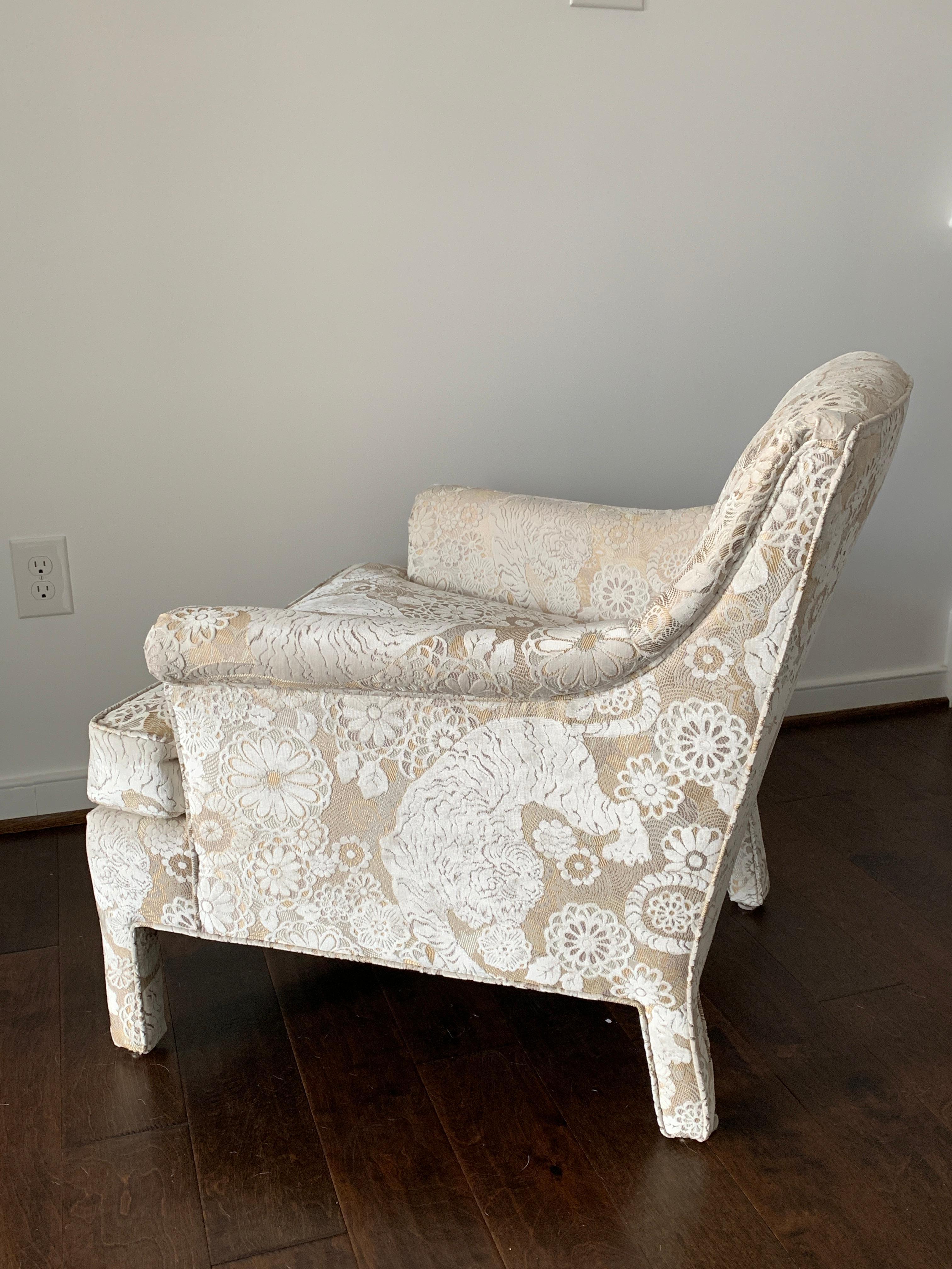 20th Century 1960s Monochromatic Armchairs in New Scalamandré Velvet, Pair