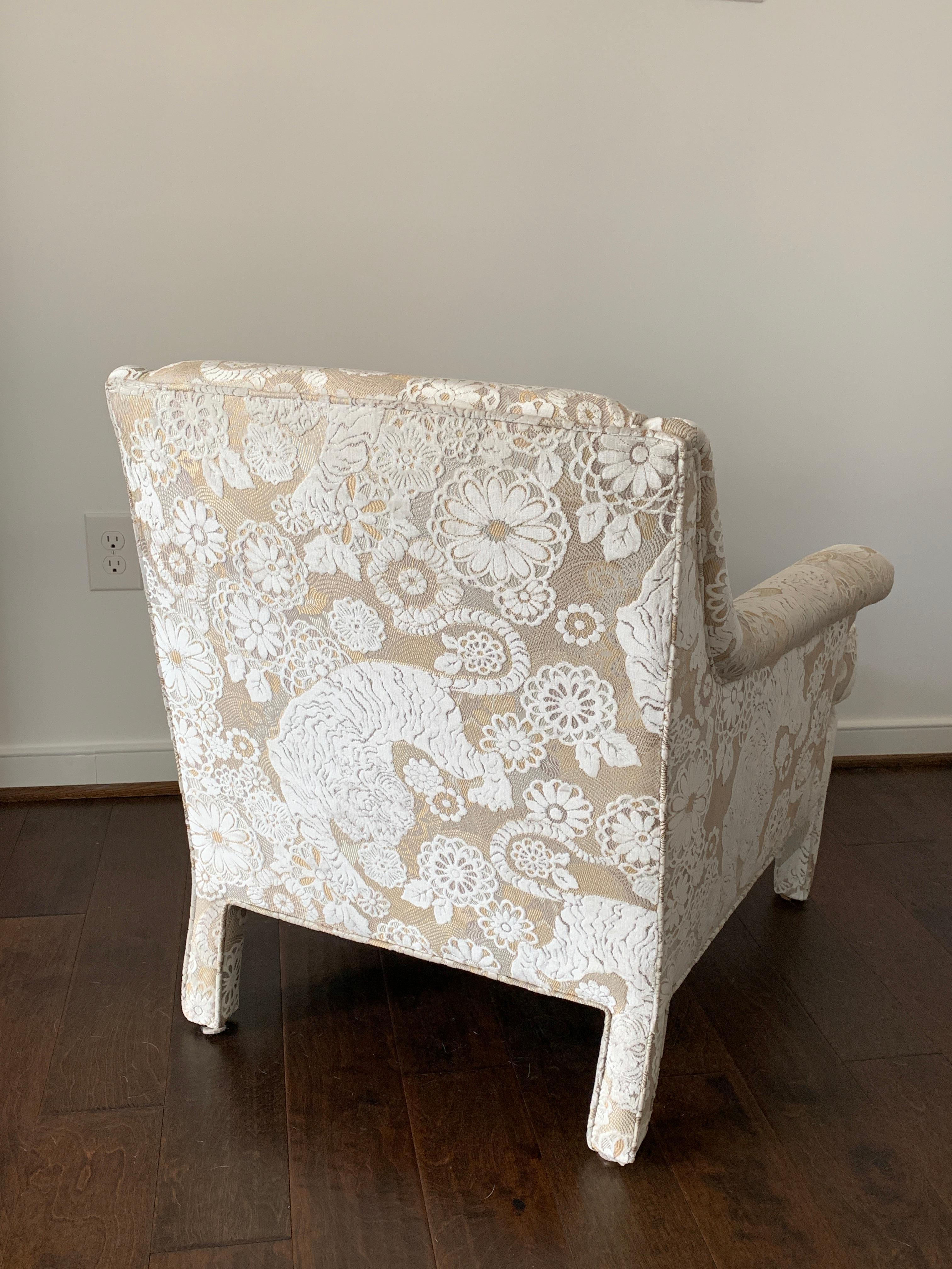 1960s Monochromatic Armchairs in New Scalamandré Velvet, Pair 1