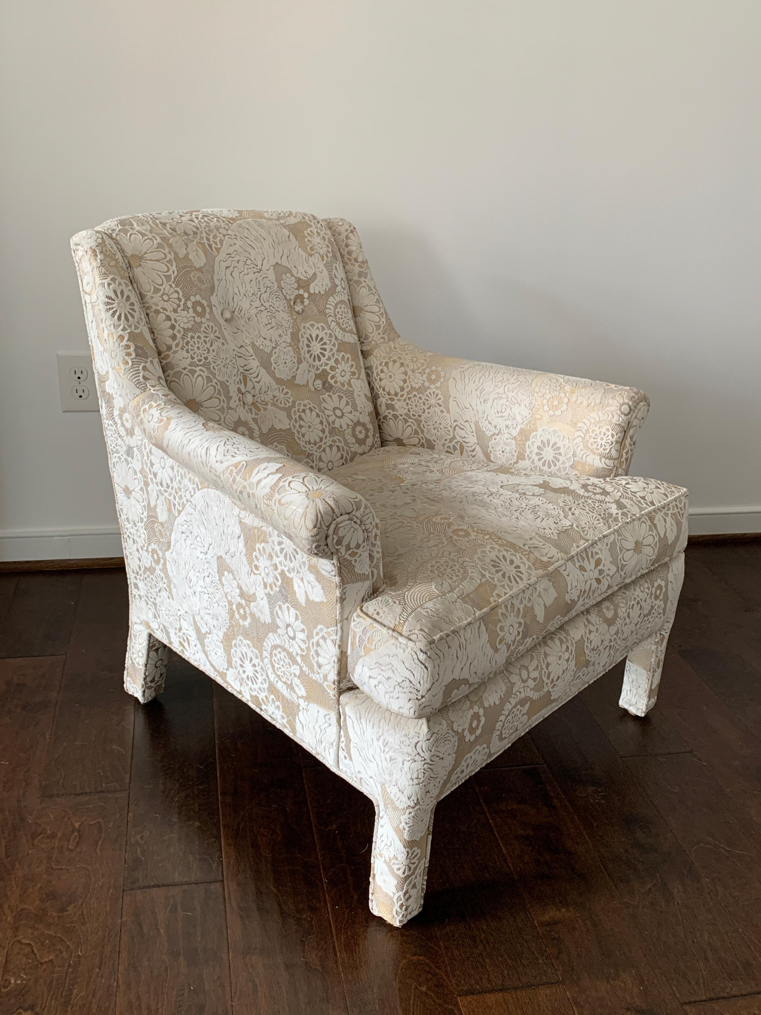 1960s Monochromatic Armchairs in New Scalamandré Velvet, Pair 2