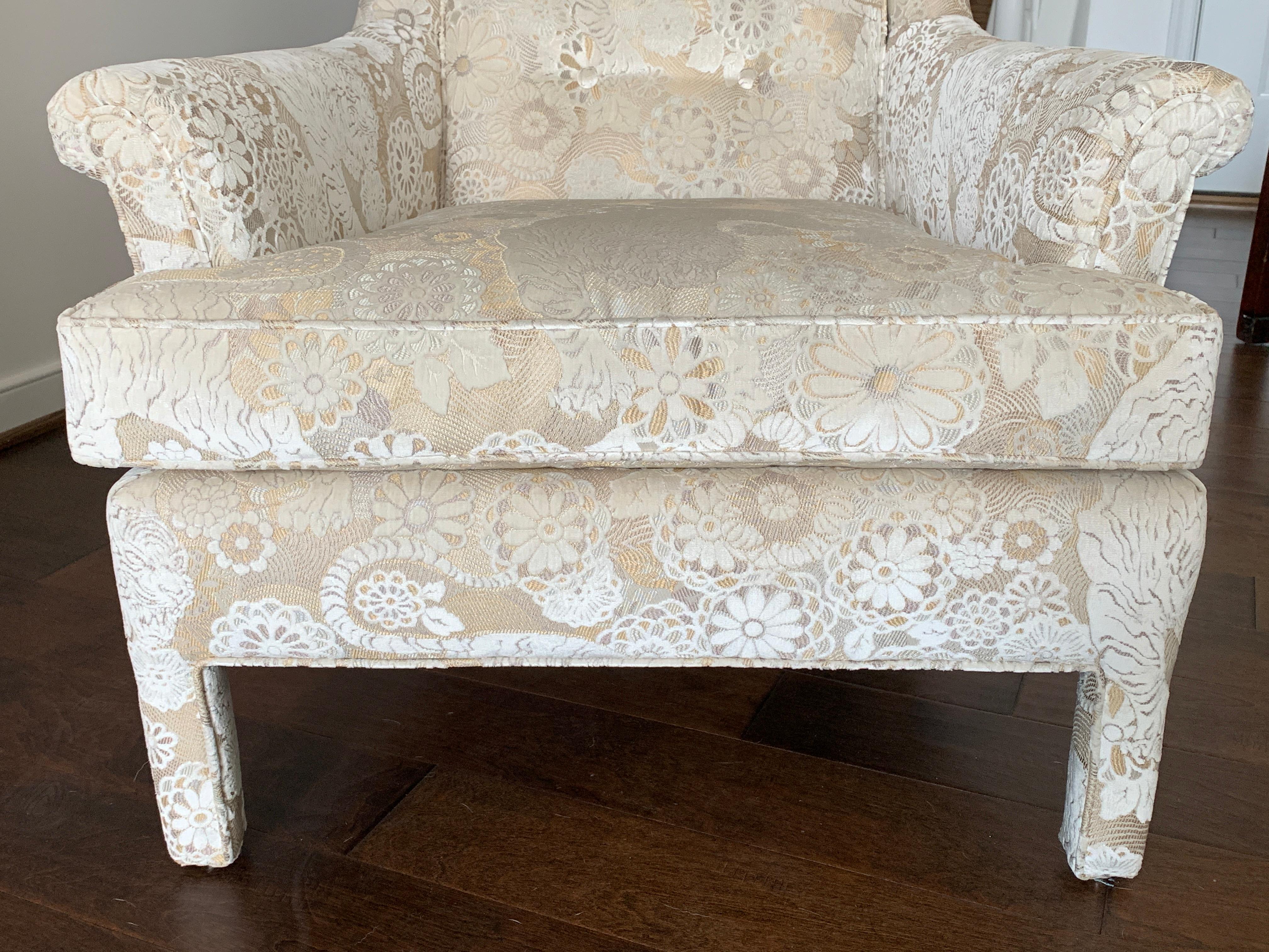 1960s Monochromatic Armchairs in New Scalamandré Velvet, Pair 5